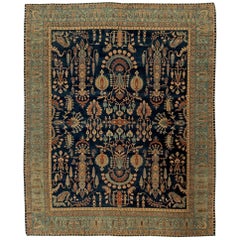 Vintage Persian Kirman Handmade Wool Rug