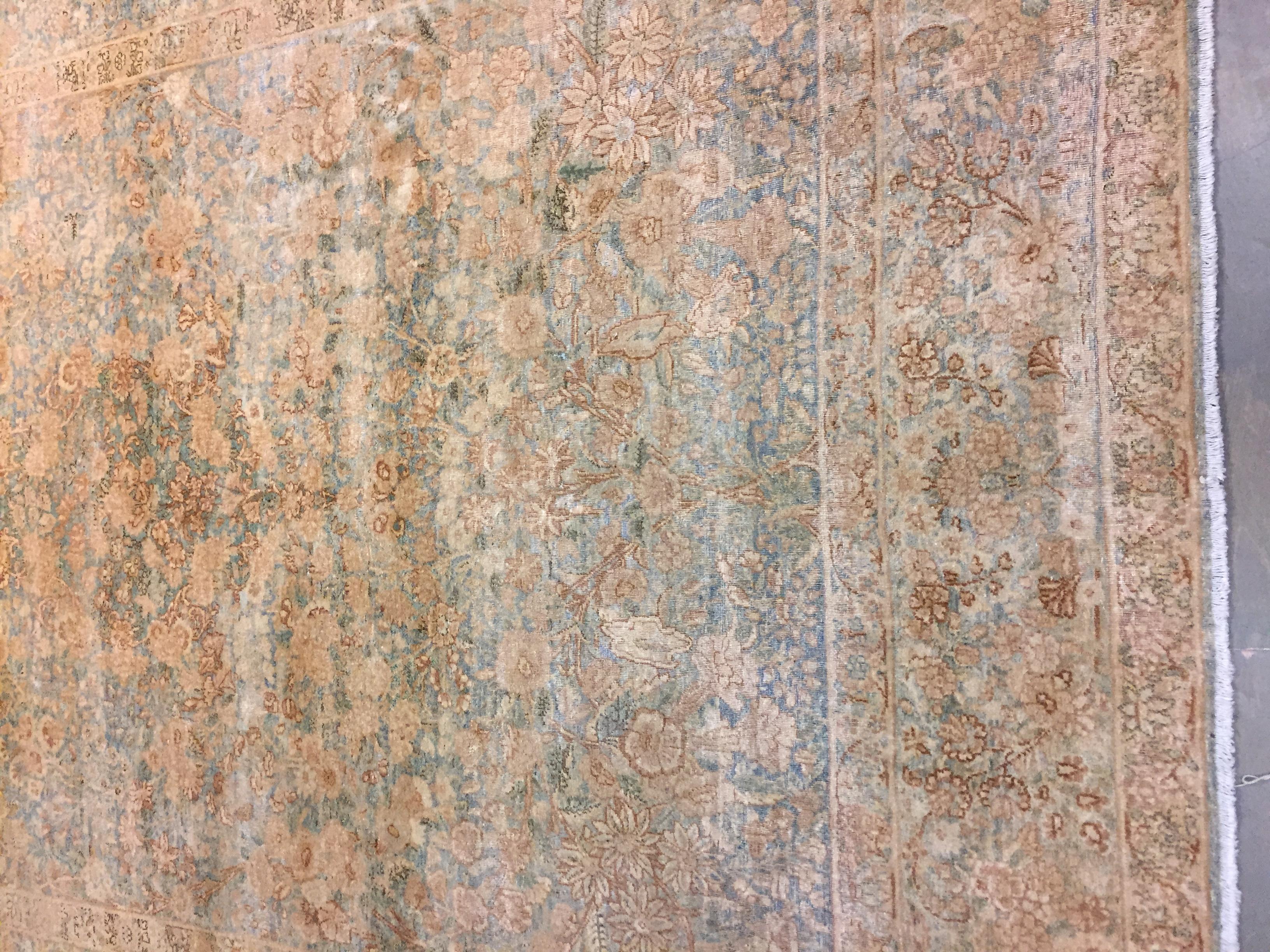 Persischer Kirman-Teppich aus Persien  5'1 x 8'10 im Angebot 1