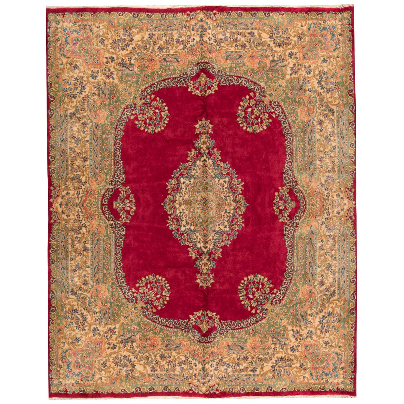 Tappeto persiano vintage Kirman, 1940 circa