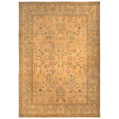 Doris Leslie Blau Alfombra persa vintage Kirman de lana tejida a mano