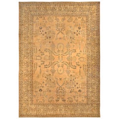 Vintage Persian Kirman Handwoven Wool Rug