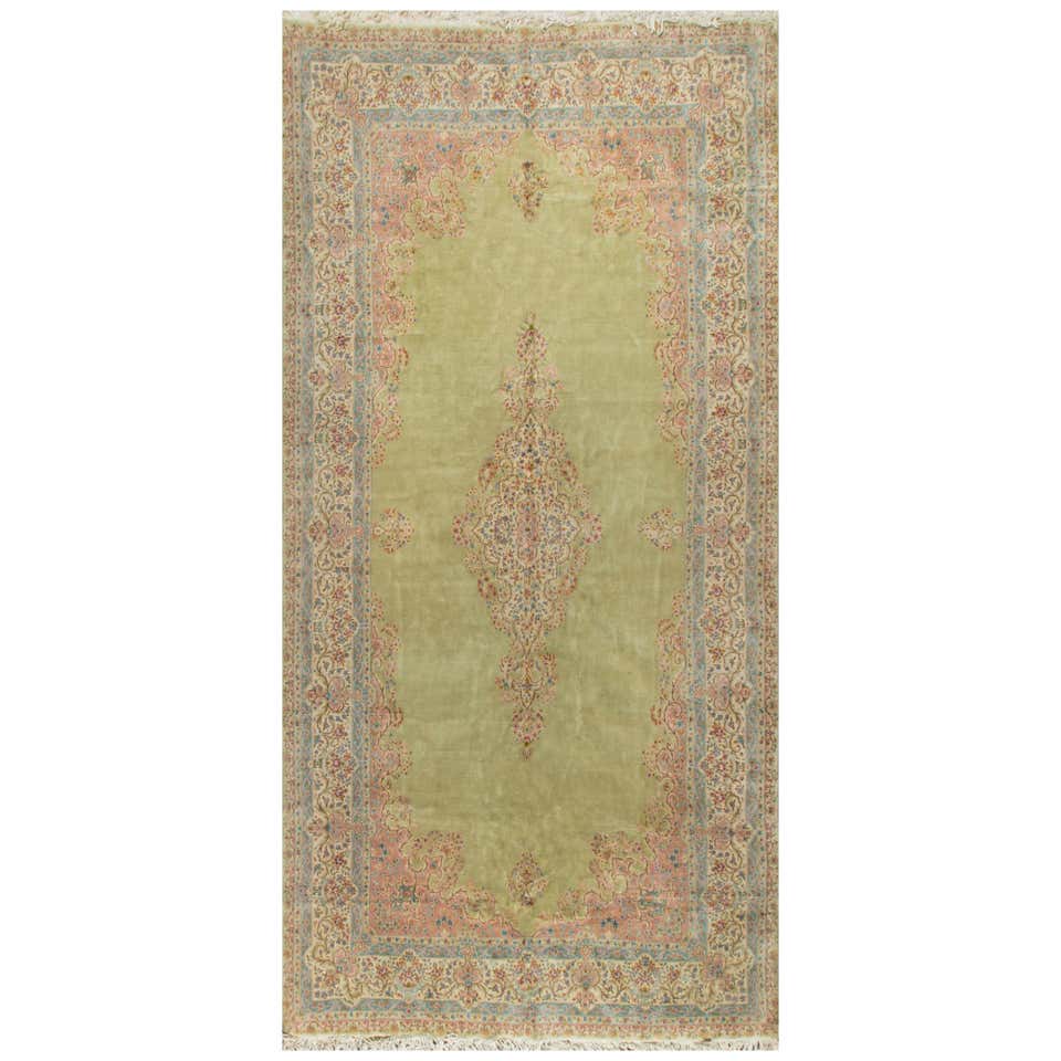 Vintage Persian Kirman Rug For Sale at 1stDibs
