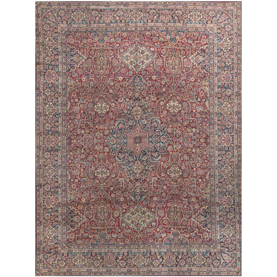 Vintage Persian Kirman Rug For Sale at 1stDibs