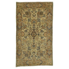 Retro Persian Kirman Rug, Persian Kerman Rug with Traditional Style