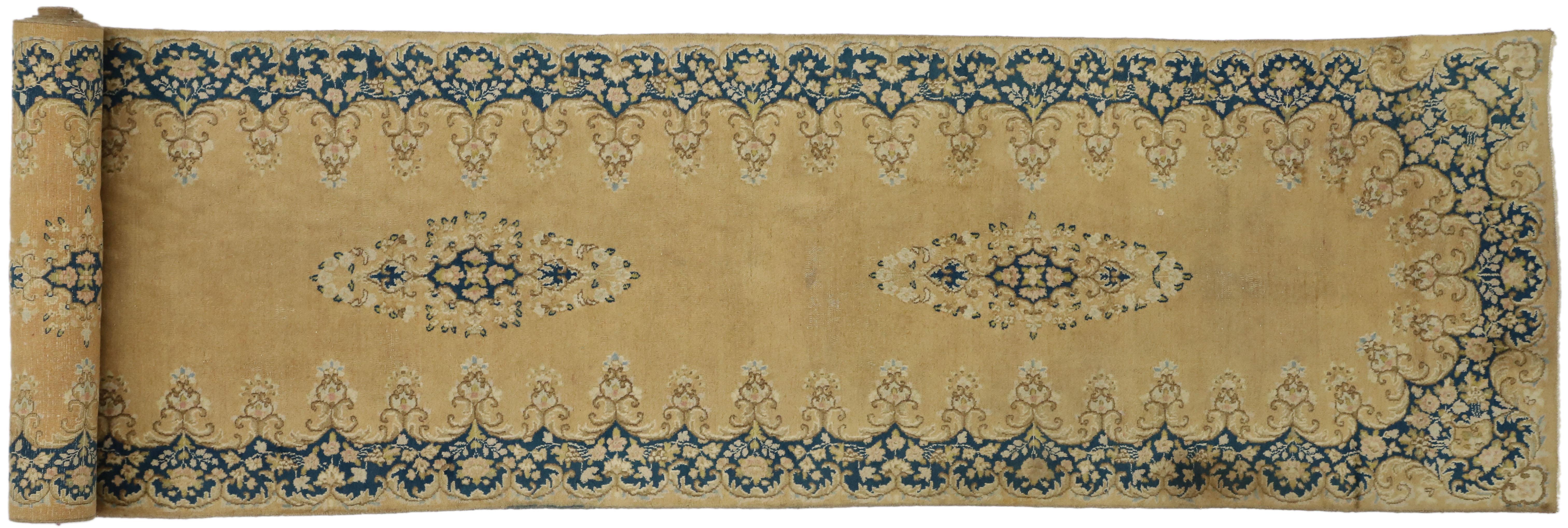 Vintage Persian Kerman Rug Carpet Runner  For Sale 2