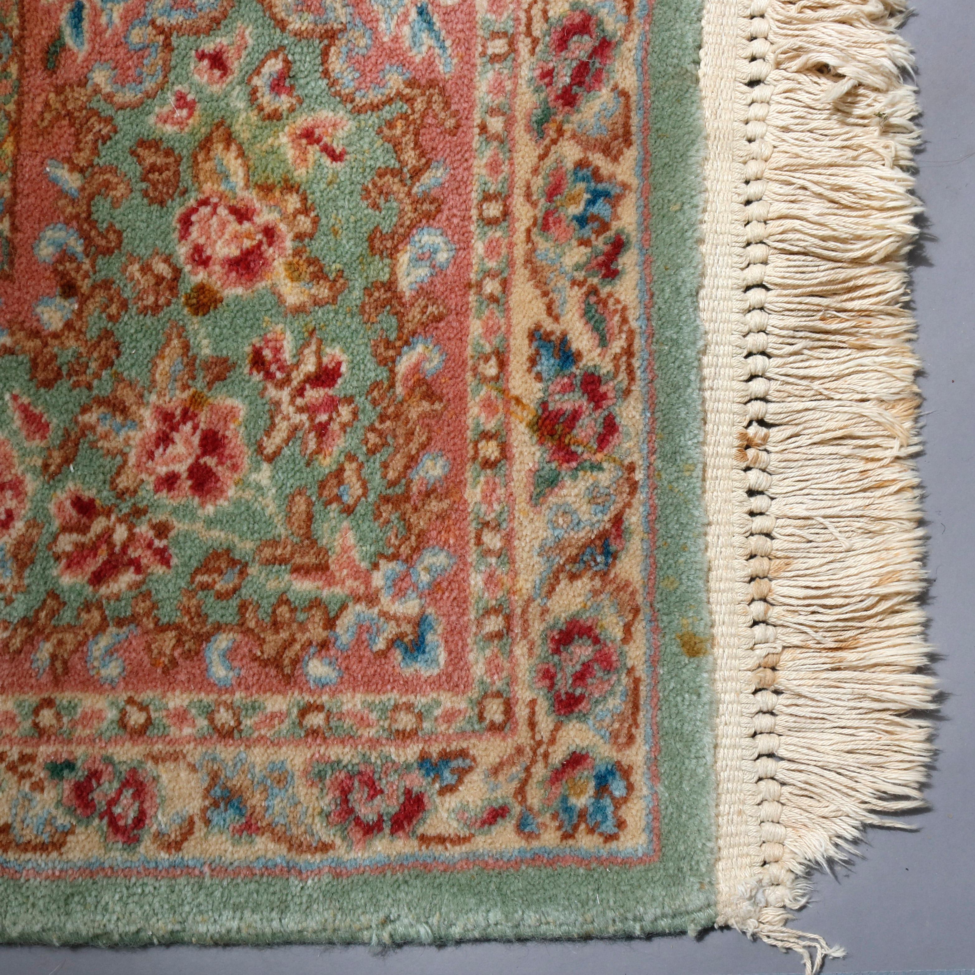 Vintage Persian Kirman Style Floral Oriental Rug by Karastan, circa 1950 1