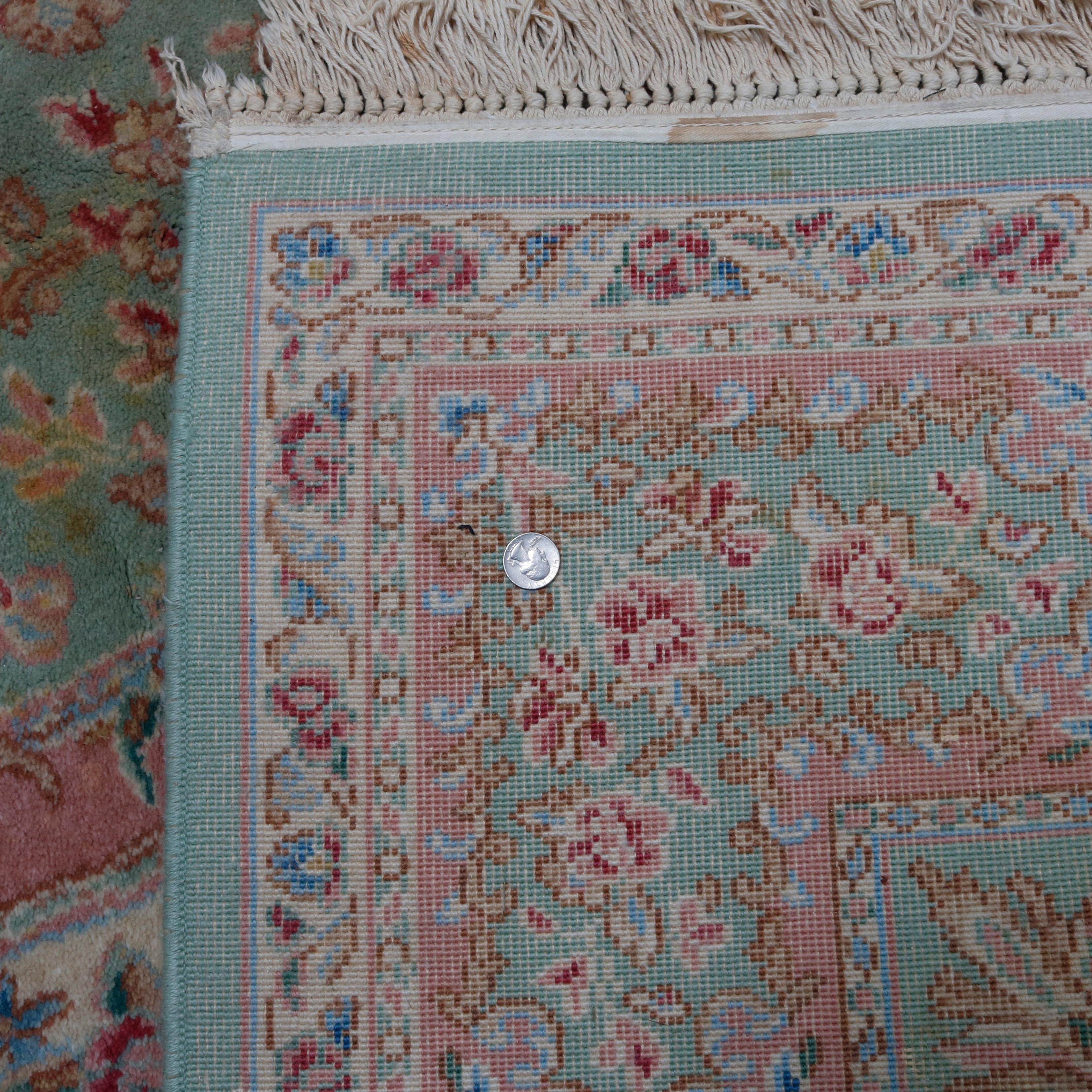 Vintage Persian Kirman Style Floral Oriental Rug by Karastan, circa 1950 In Good Condition In Big Flats, NY