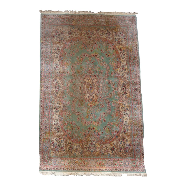 Vintage Persian Kirman Style Floral Oriental Rug By Karastan Circa 1950 For Sale At 1stdibs