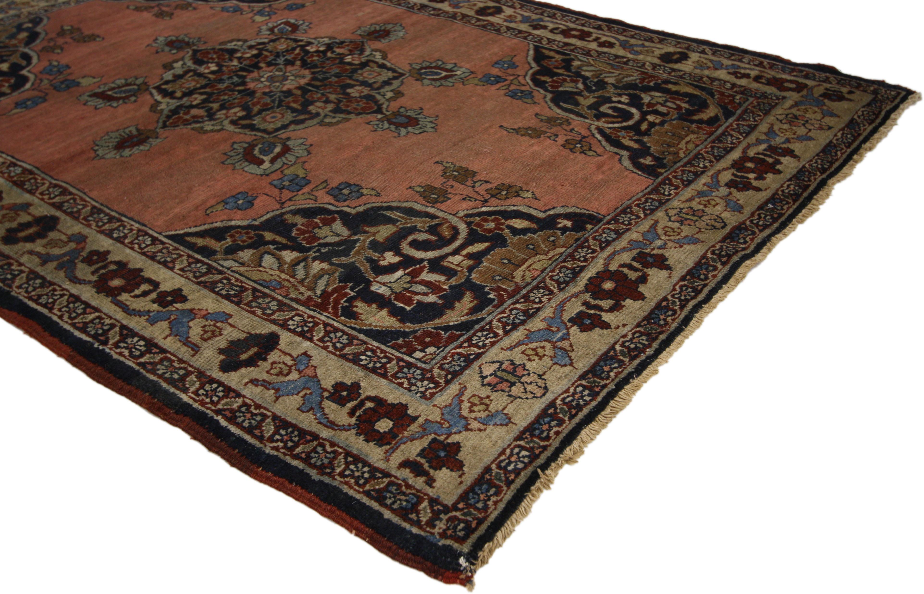 Hand-Knotted Vintage Persian Kurd Rug with Modern Industrial Style For Sale