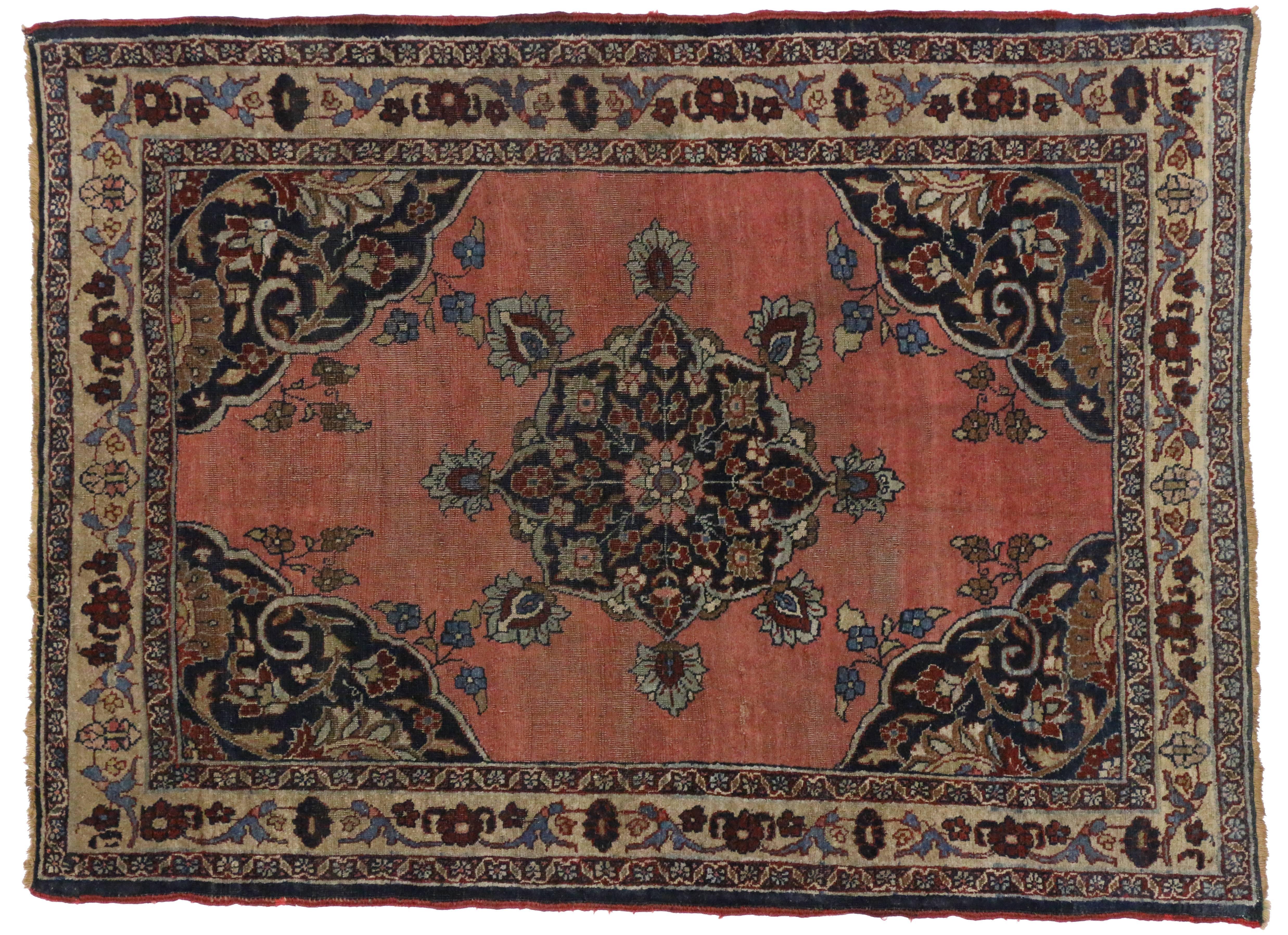 Vintage Persian Kurd Rug with Modern Industrial Style For Sale 3