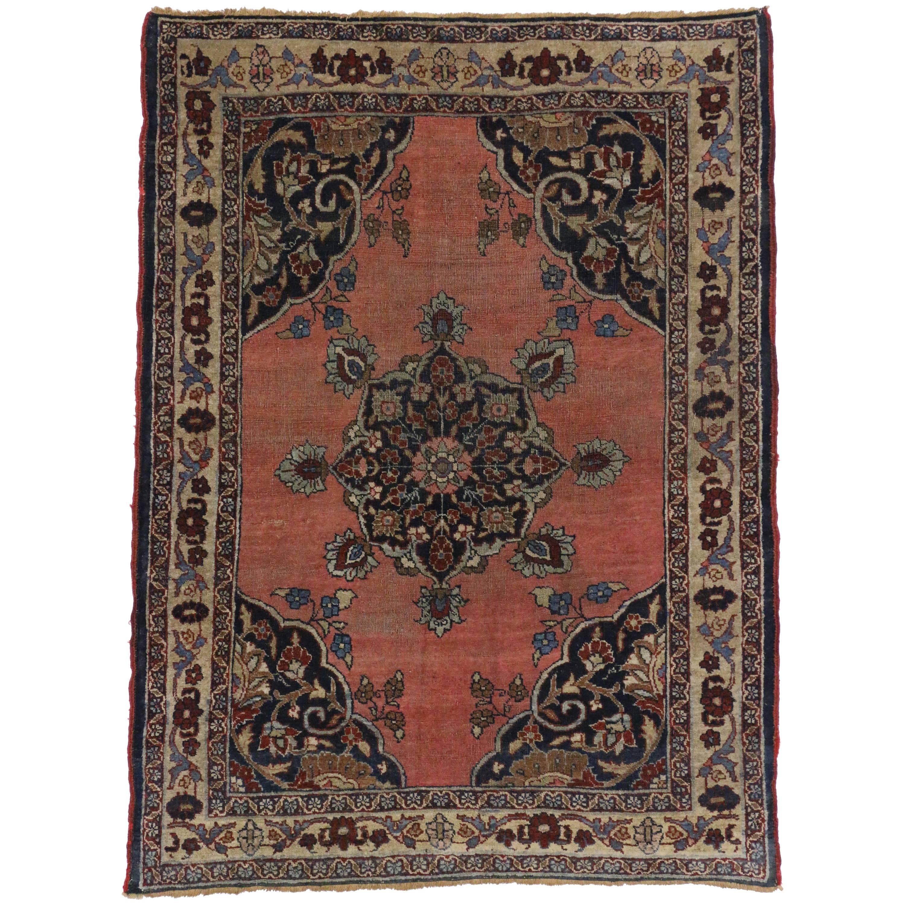 Tappeto persiano vintage con stile Modern Industry in vendita