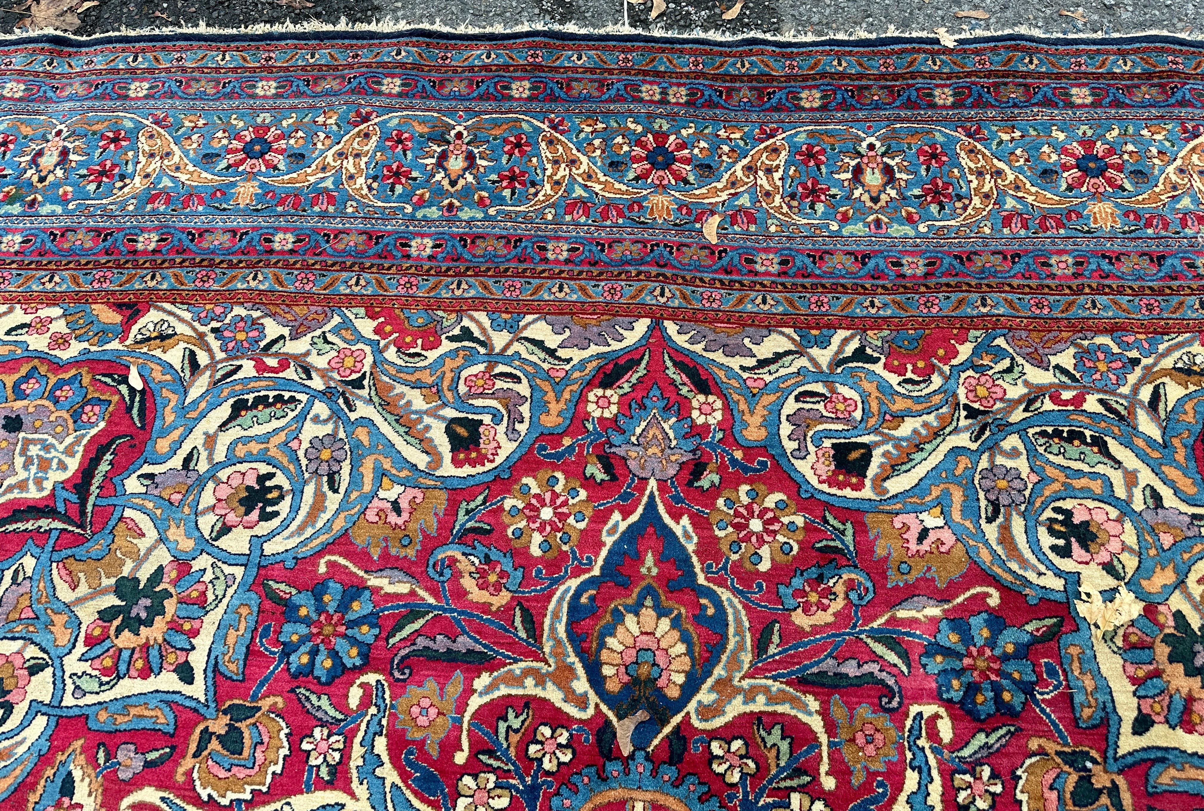 FINAL SALE BEFORE we cancelling this Listing.

THE LOCAL WE SELLING FOR  HEADING TO CA and  MUST SELL

This is a fine Persian Lavar Kerman Rug circa 1940s-50s in very good condition.  No wear is apparent. It has been made with great dyes and weave