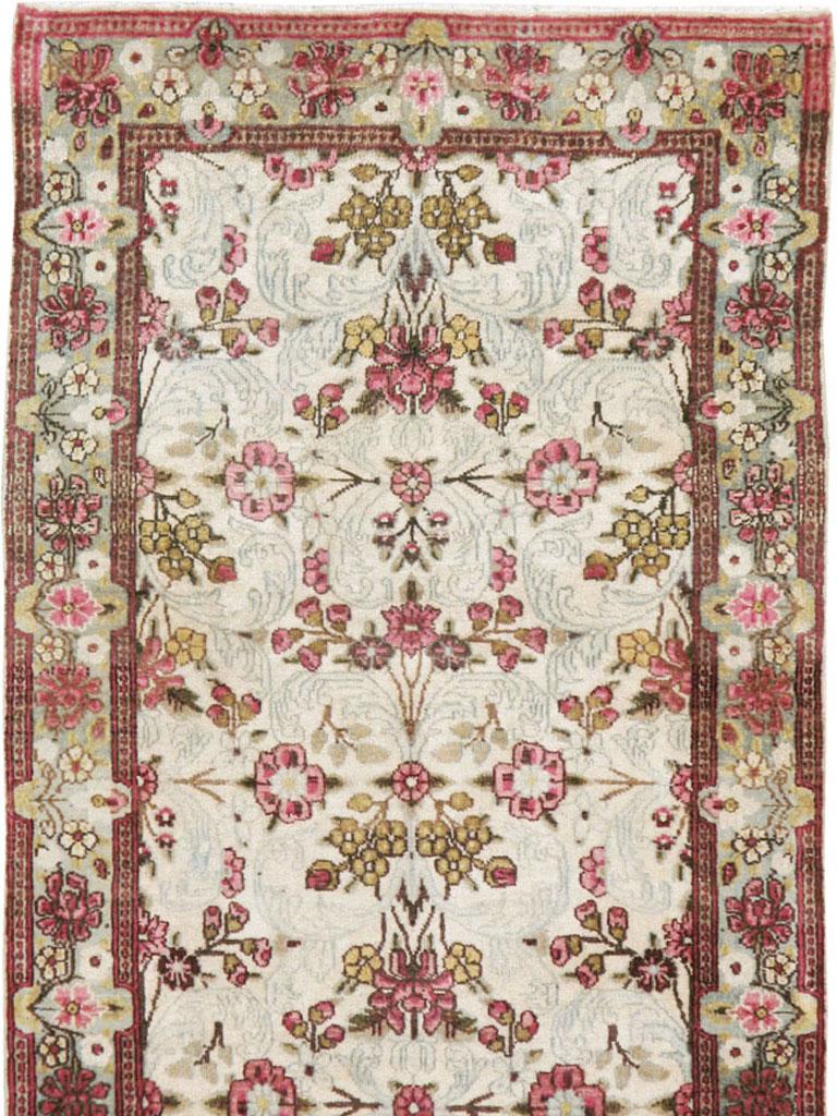 Neoclassical Vintage Persian Lavar Kerman Runner