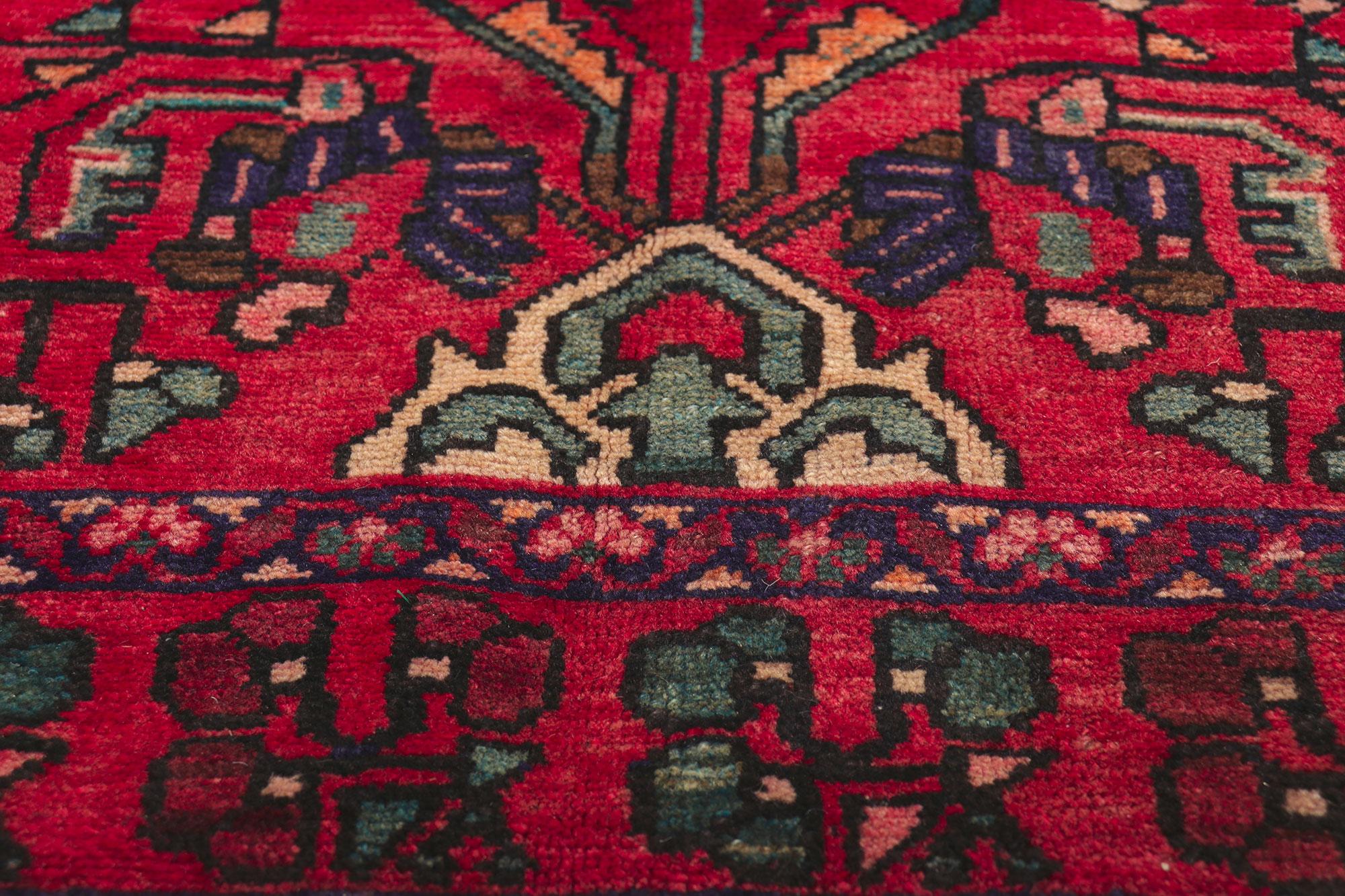 Wool Vintage Persian Lilihan Rug For Sale