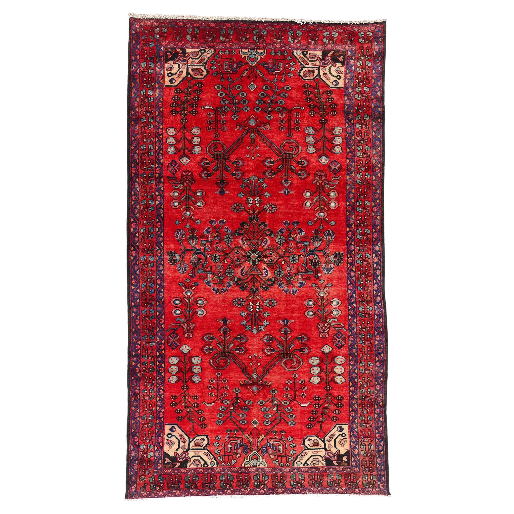 1960's Persian Lilihan Carpet with Traditional Style