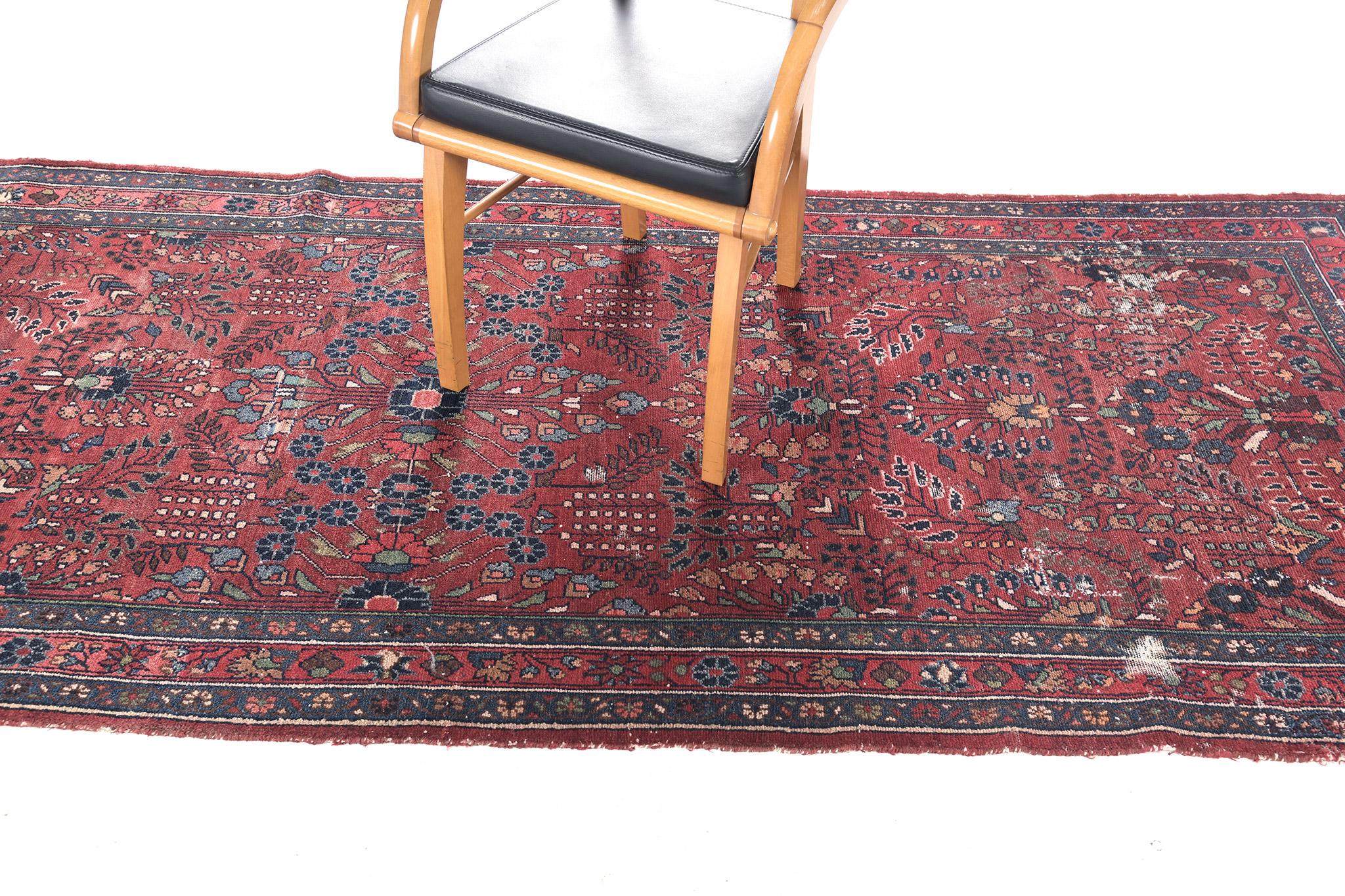 Mid-20th Century Vintage Persian Lilihan Runner For Sale