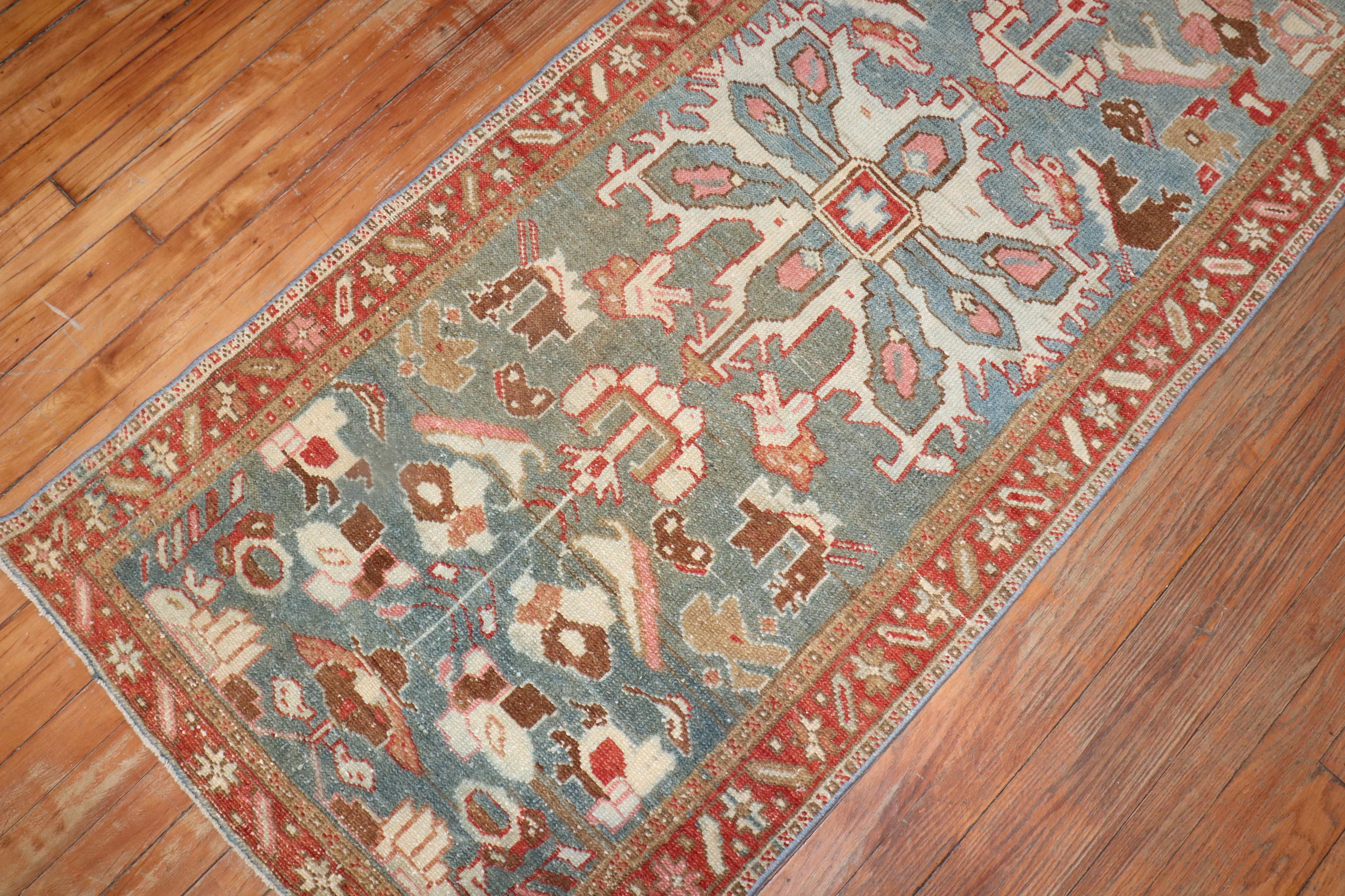 An earth-toned geometric 20th century Northwest Persian runner.

Measures: 2'9