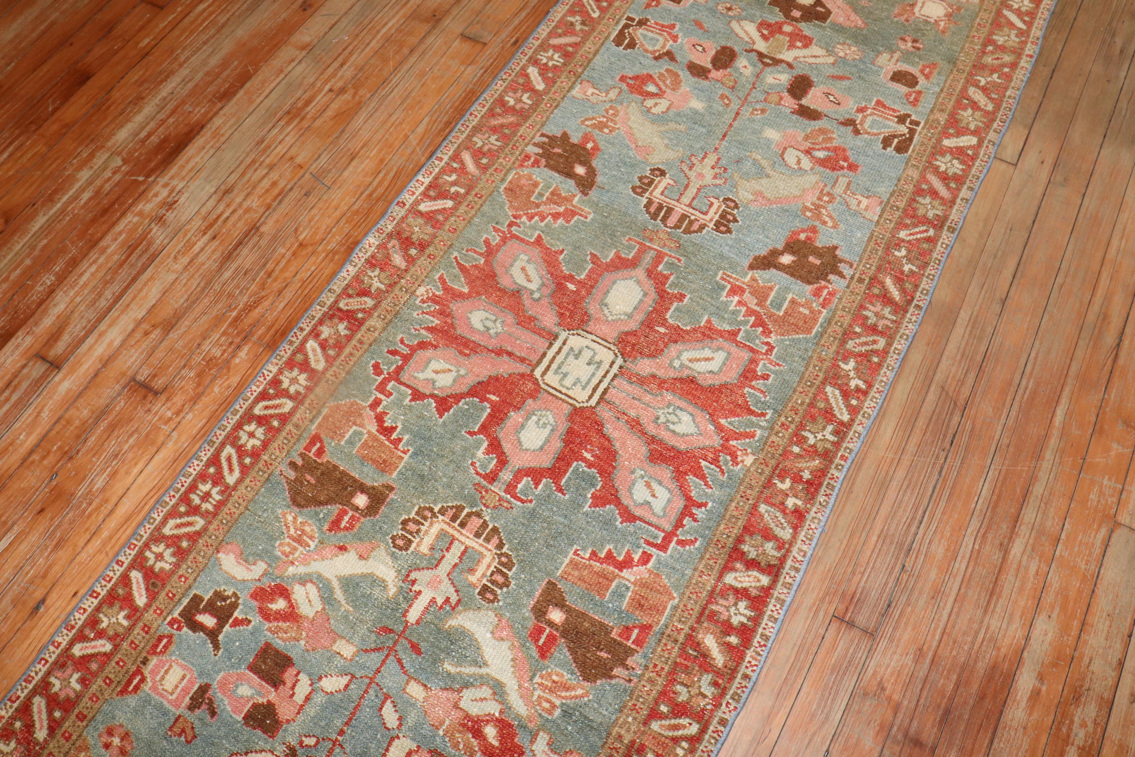 Vintage Persian Long Runner In Good Condition For Sale In New York, NY