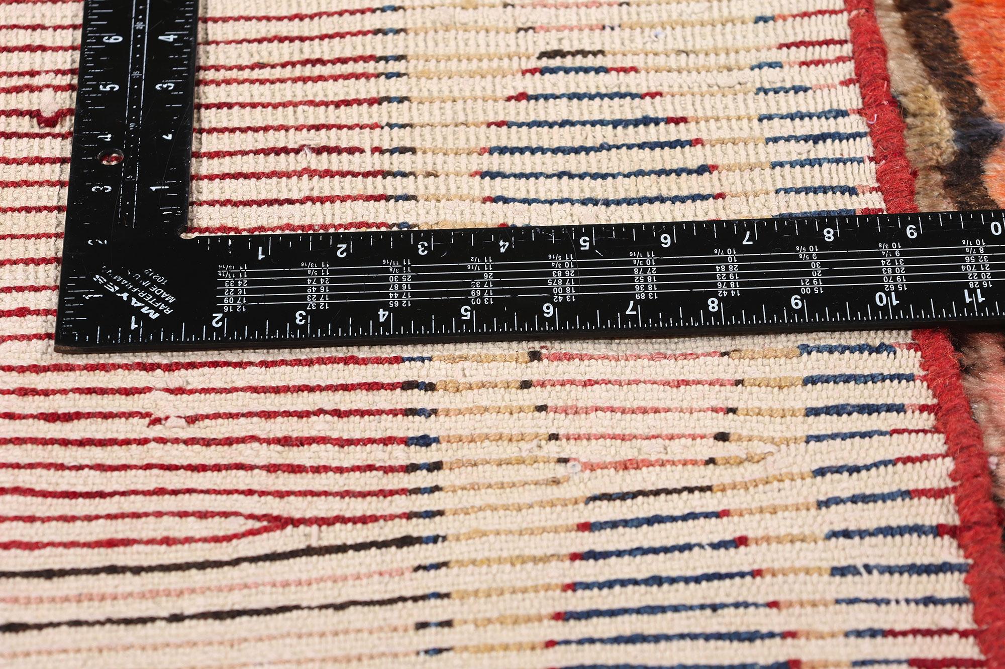 Persischer Lori-Schachbrett-Teppich im Vintage-Stil im Zustand „Gut“ im Angebot in Dallas, TX
