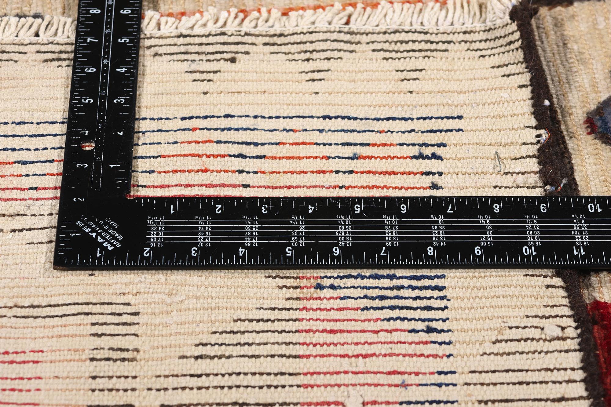 Persischer Lori-Schachbrett-Teppich im Vintage-Stil (20. Jahrhundert) im Angebot