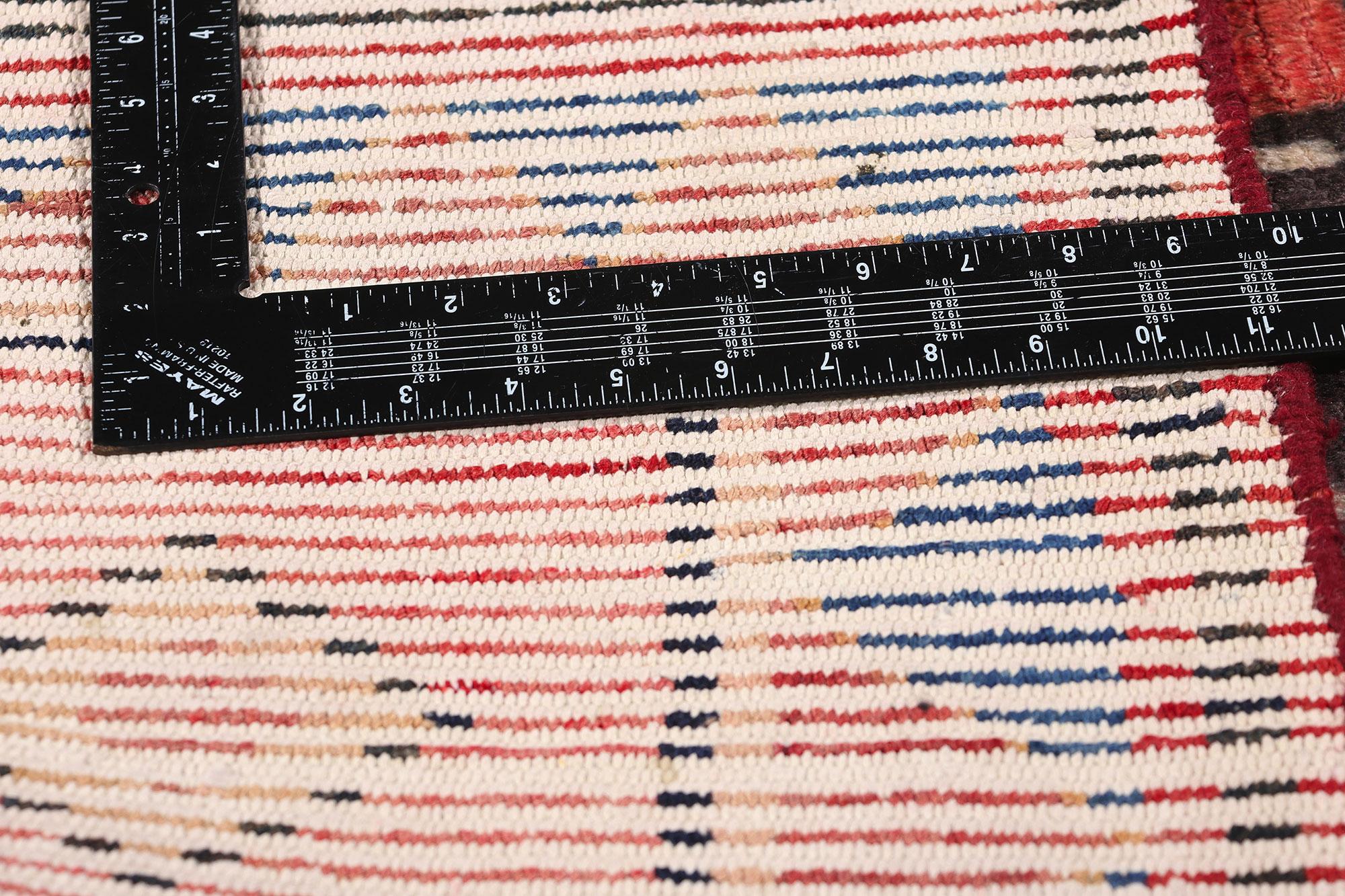 Persischer Lori Checkerboard-Diamant-Teppich im Vintage-Stil (20. Jahrhundert) im Angebot
