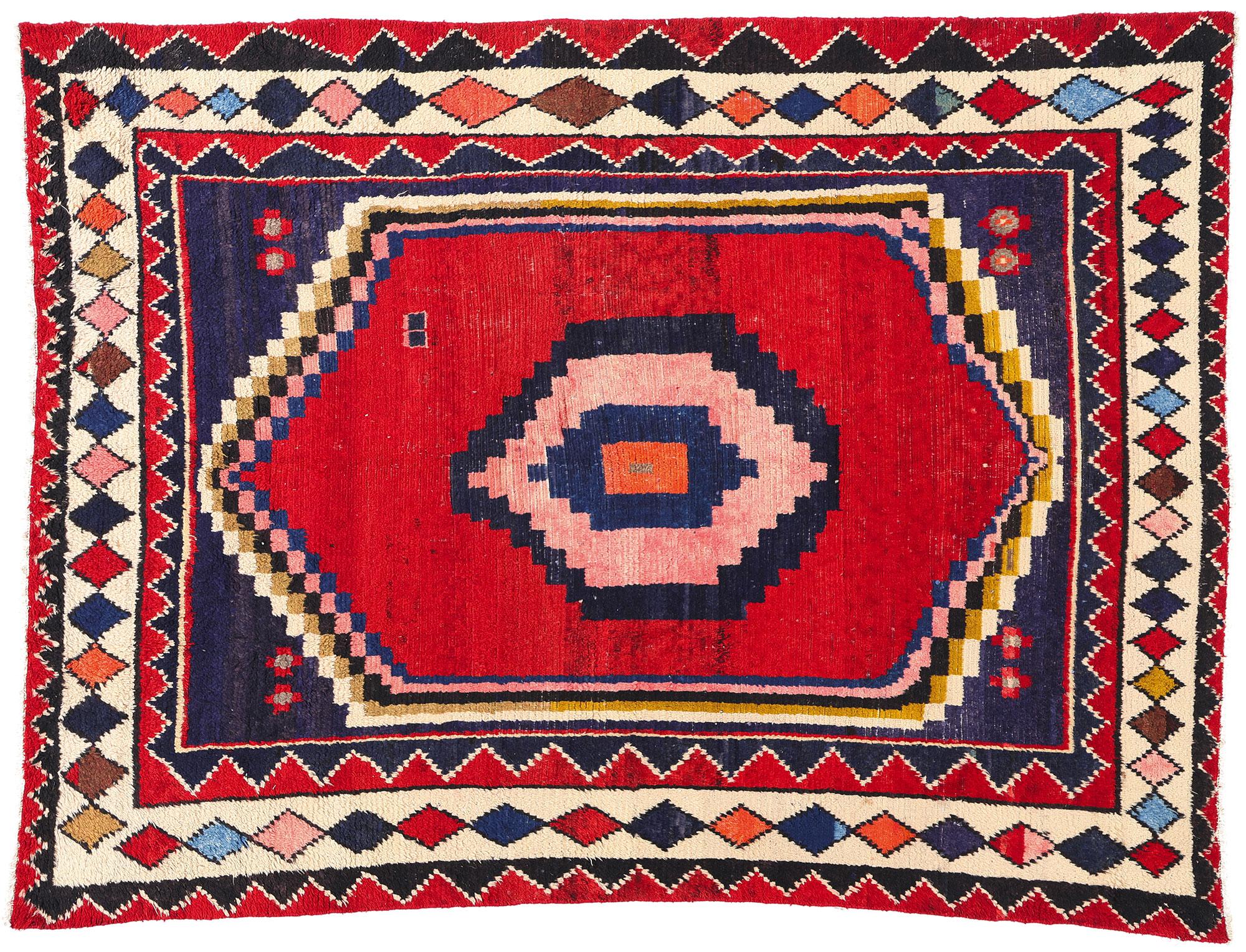 Vintage Persian Lori Diamond Teppich im Angebot 2