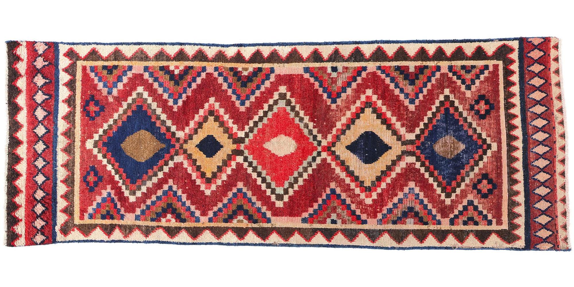 Vintage Persian Lori Diamond Teppich im Angebot 2