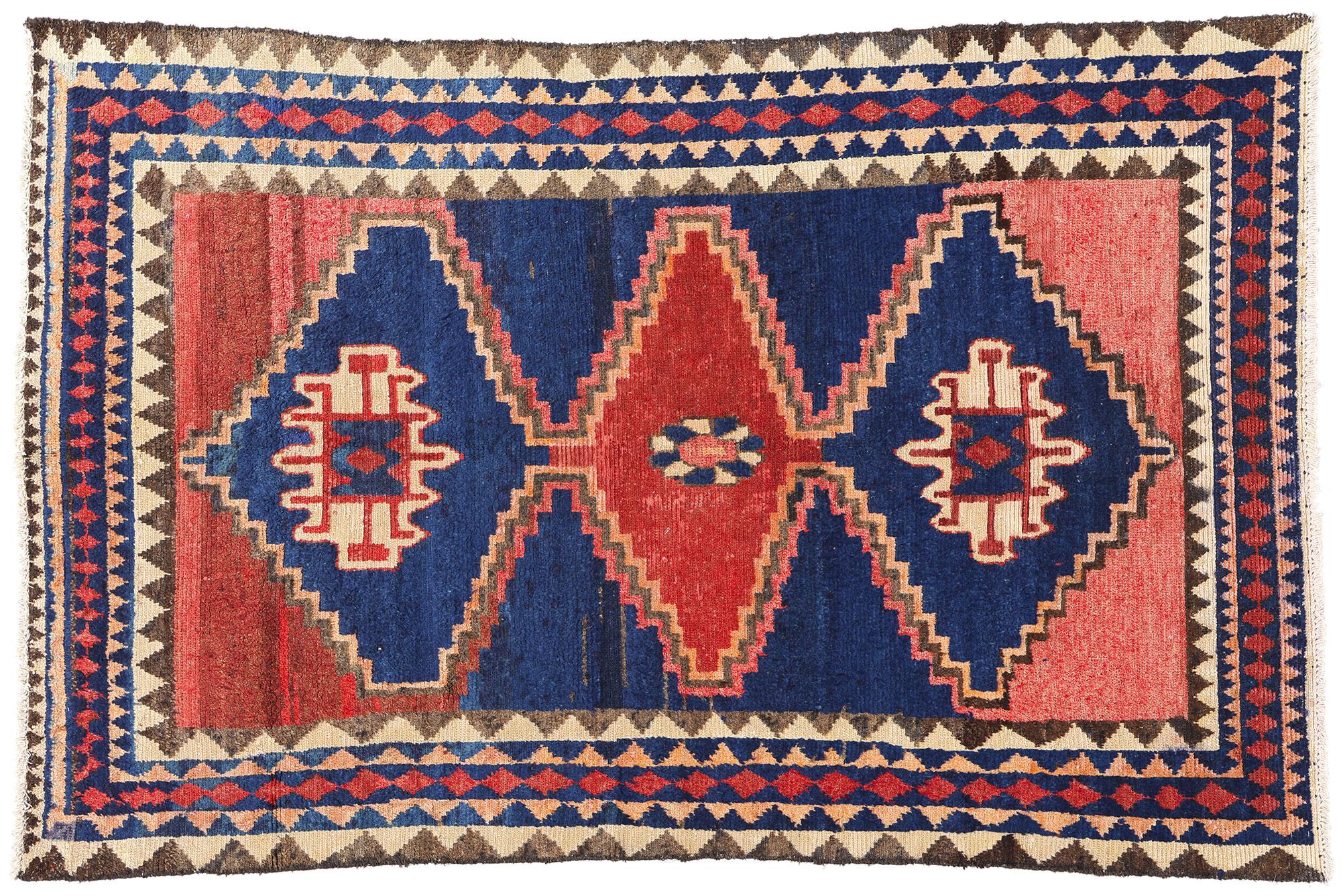 Vintage Persian Lori Diamond Teppich im Angebot 2