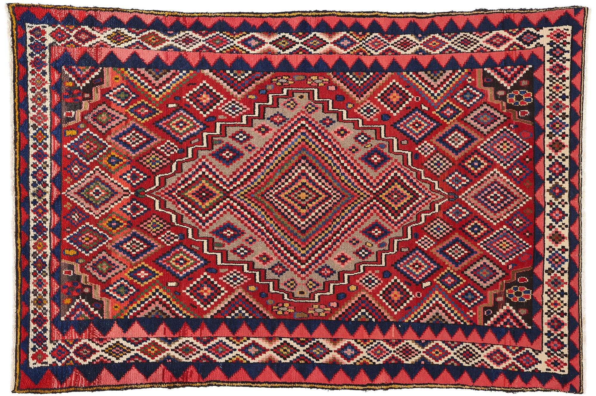 Vintage Persian Lori Diamond Teppich im Angebot 2