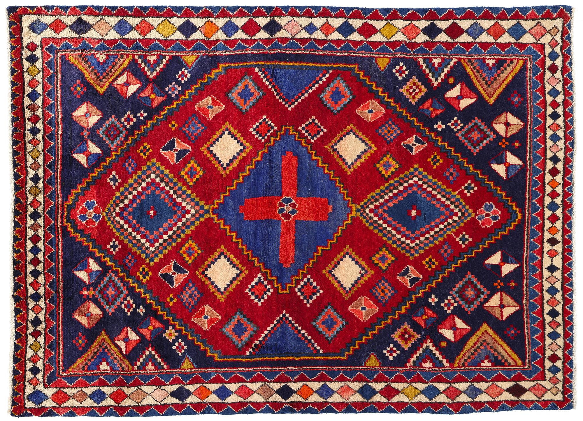Vintage Persian Lori Diamond Teppich im Angebot 2