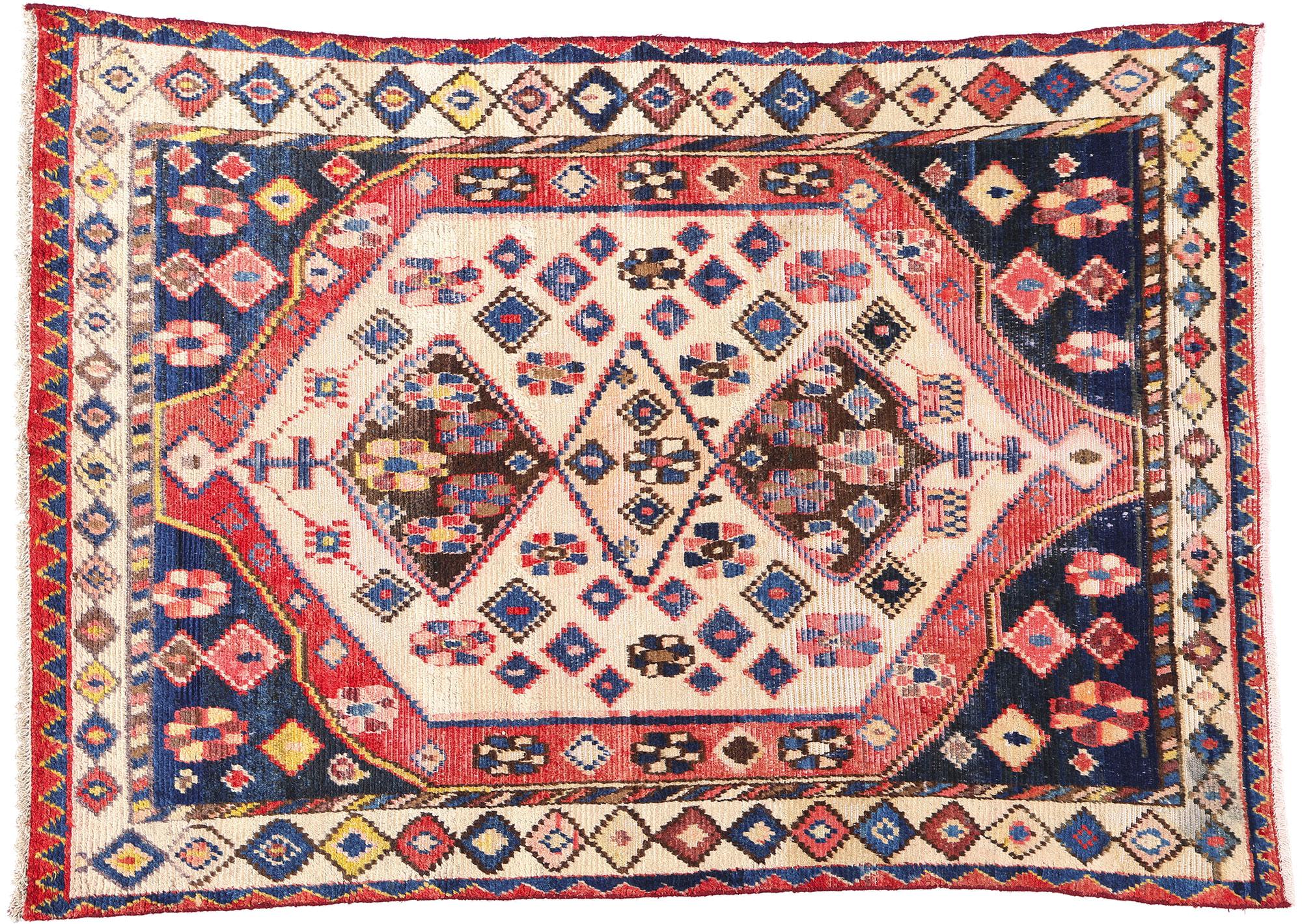 Vintage Persian Lori Diamond Teppich im Angebot 2