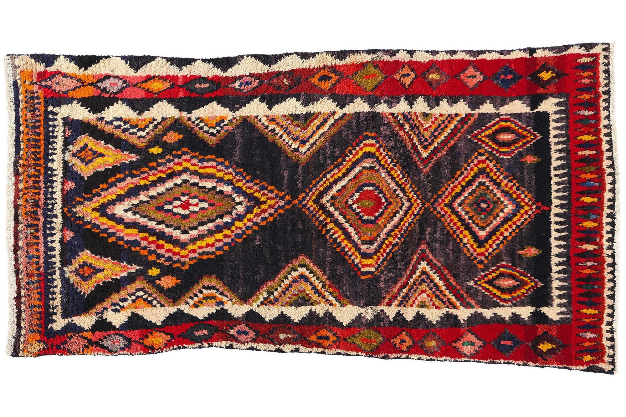 Vintage Persian Lori Diamond Teppich im Angebot 2