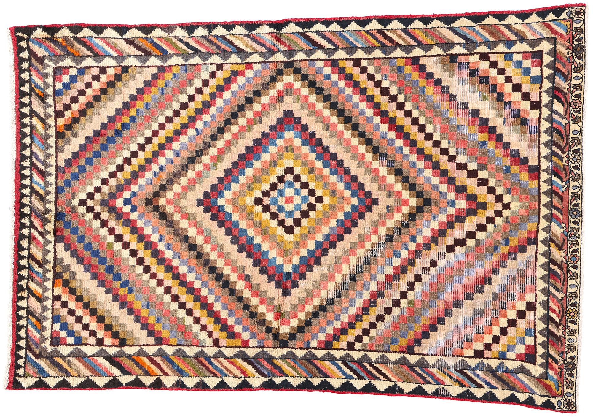 Vintage Persian Lori Diamond Teppich im Angebot 2