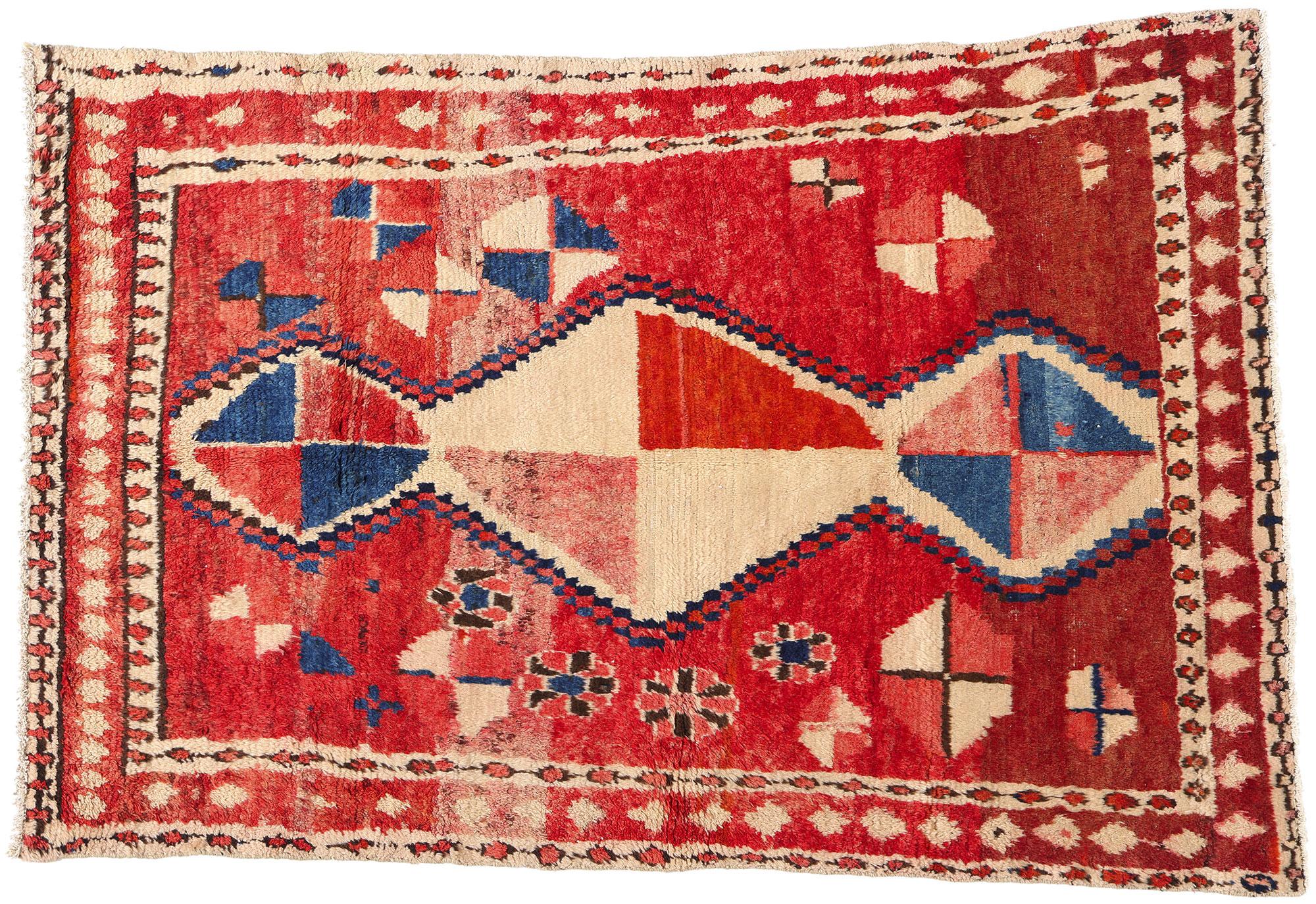 Vintage Persian Lori Diamond Teppich im Angebot 2