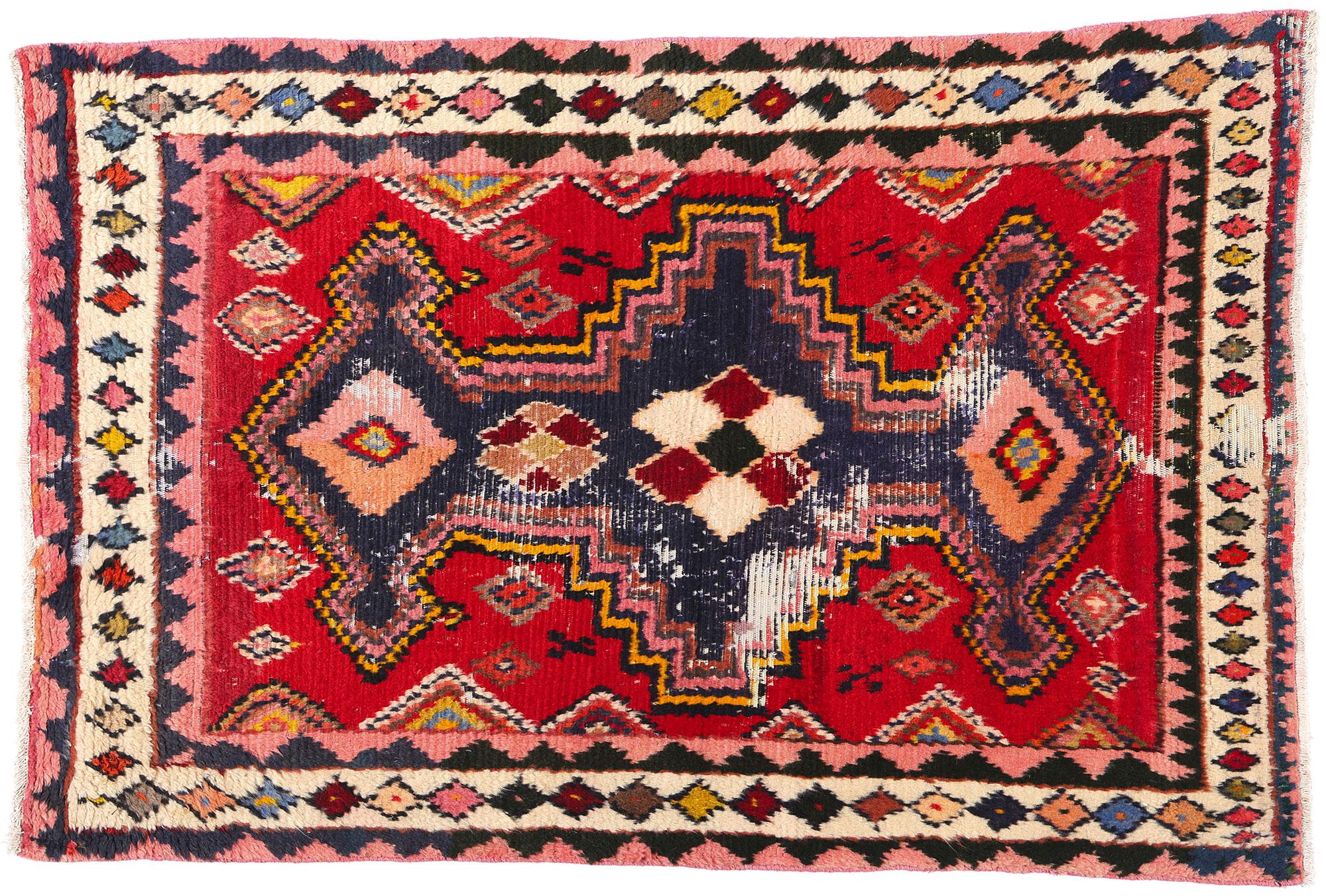 Vintage Persian Lori Diamond Teppich im Angebot 2