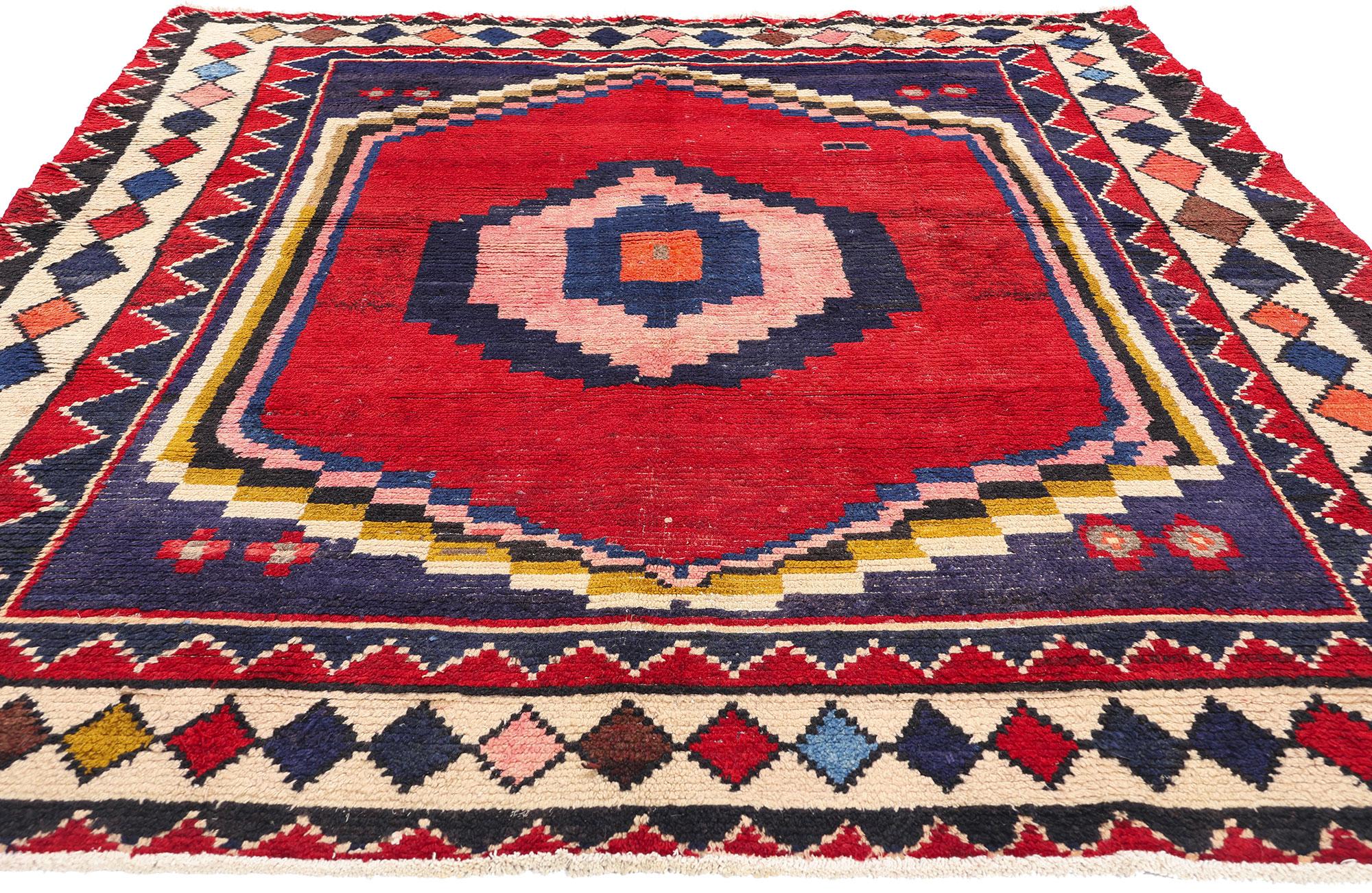 Vintage Persian Lori Diamond Teppich (Moderne der Mitte des Jahrhunderts) im Angebot