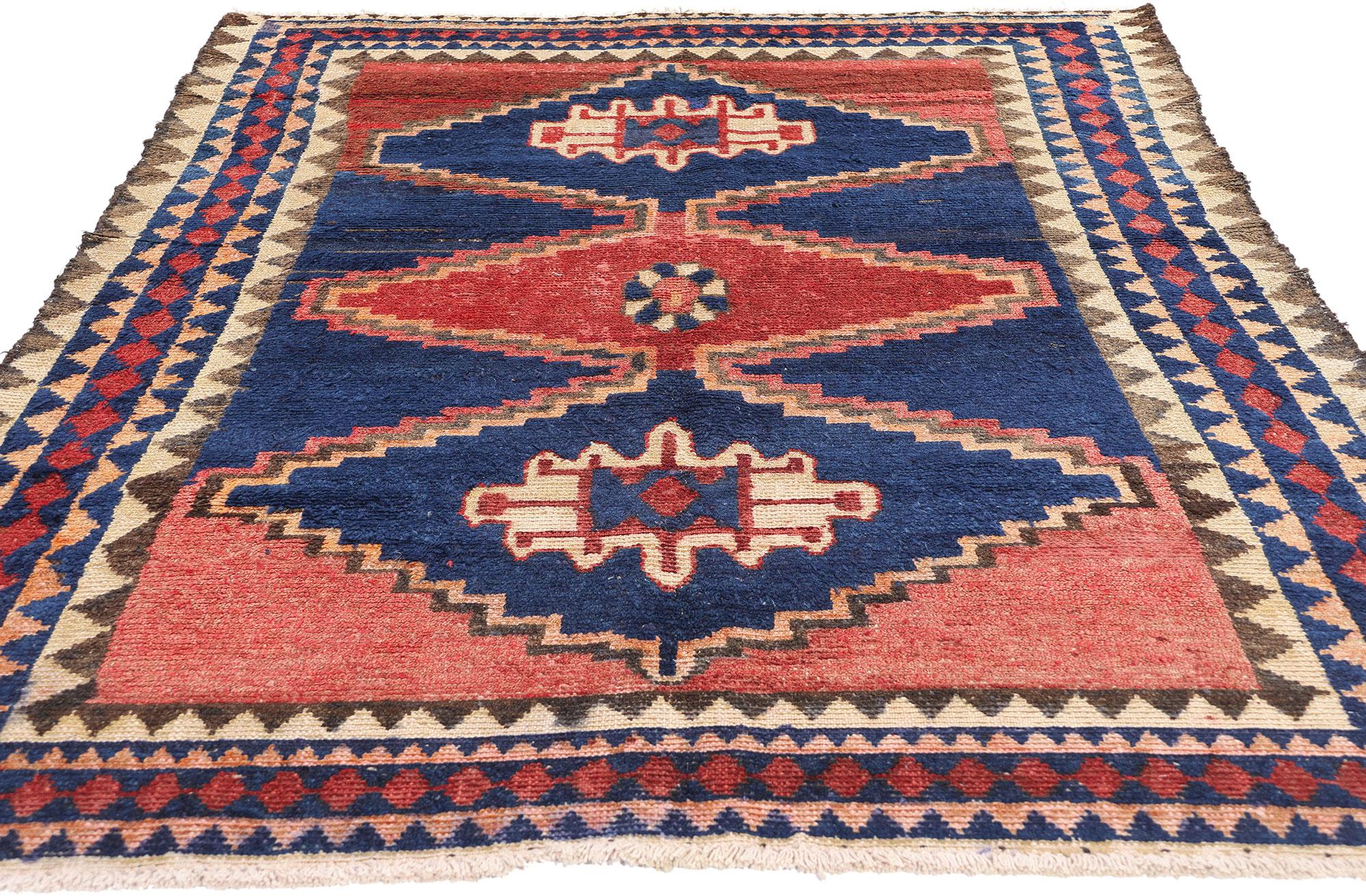 Vintage Persian Lori Diamond Teppich (Moderne der Mitte des Jahrhunderts) im Angebot