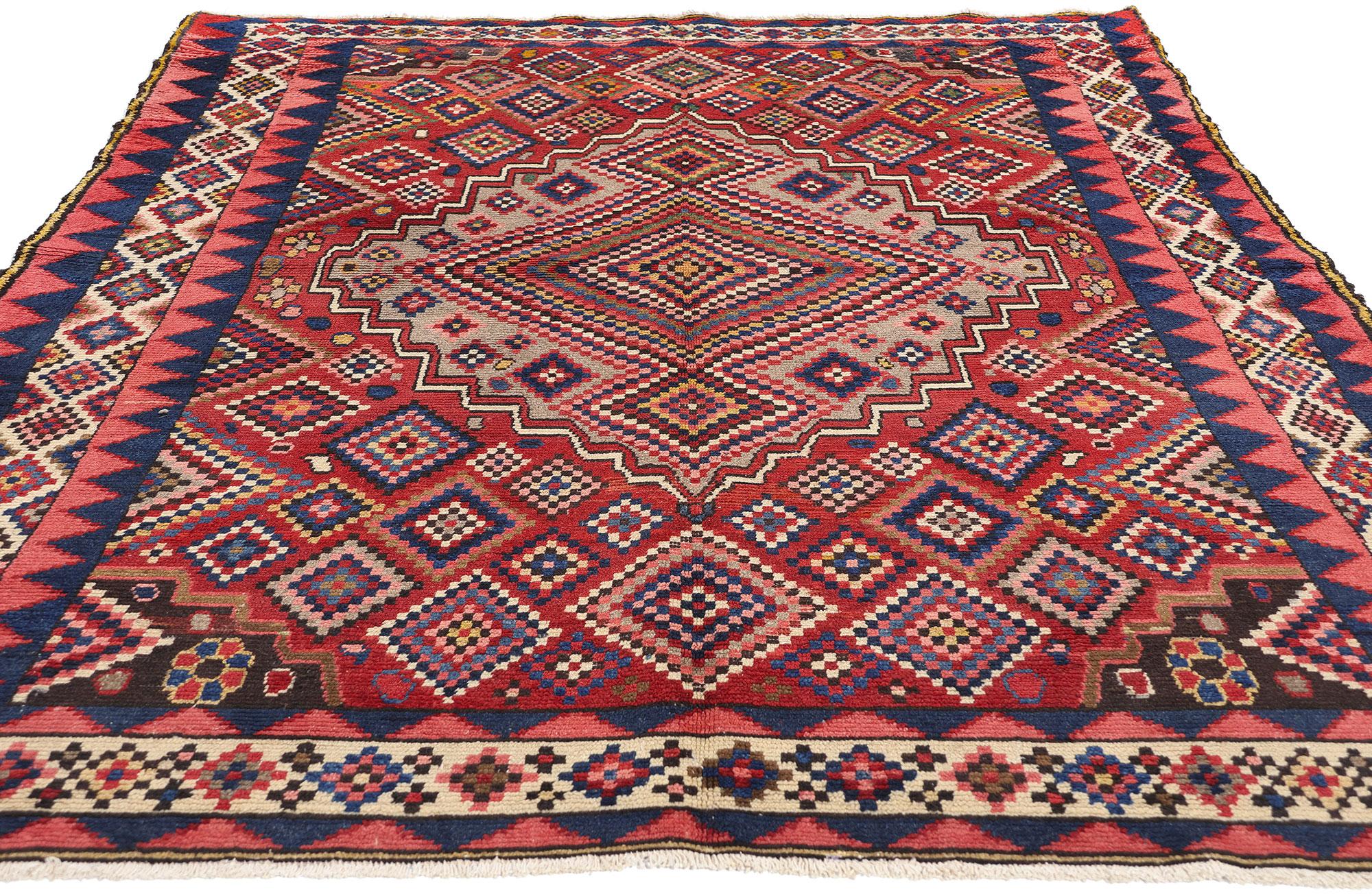 Vintage Persian Lori Diamond Teppich (Moderne der Mitte des Jahrhunderts) im Angebot