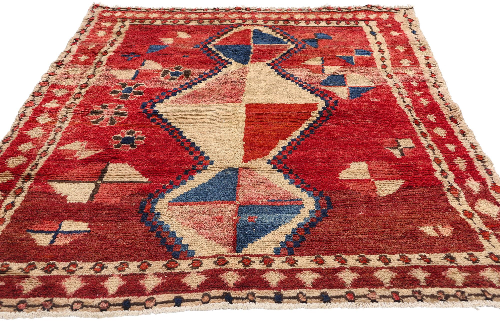 Vintage Persian Lori Diamond Teppich (Moderne der Mitte des Jahrhunderts) im Angebot
