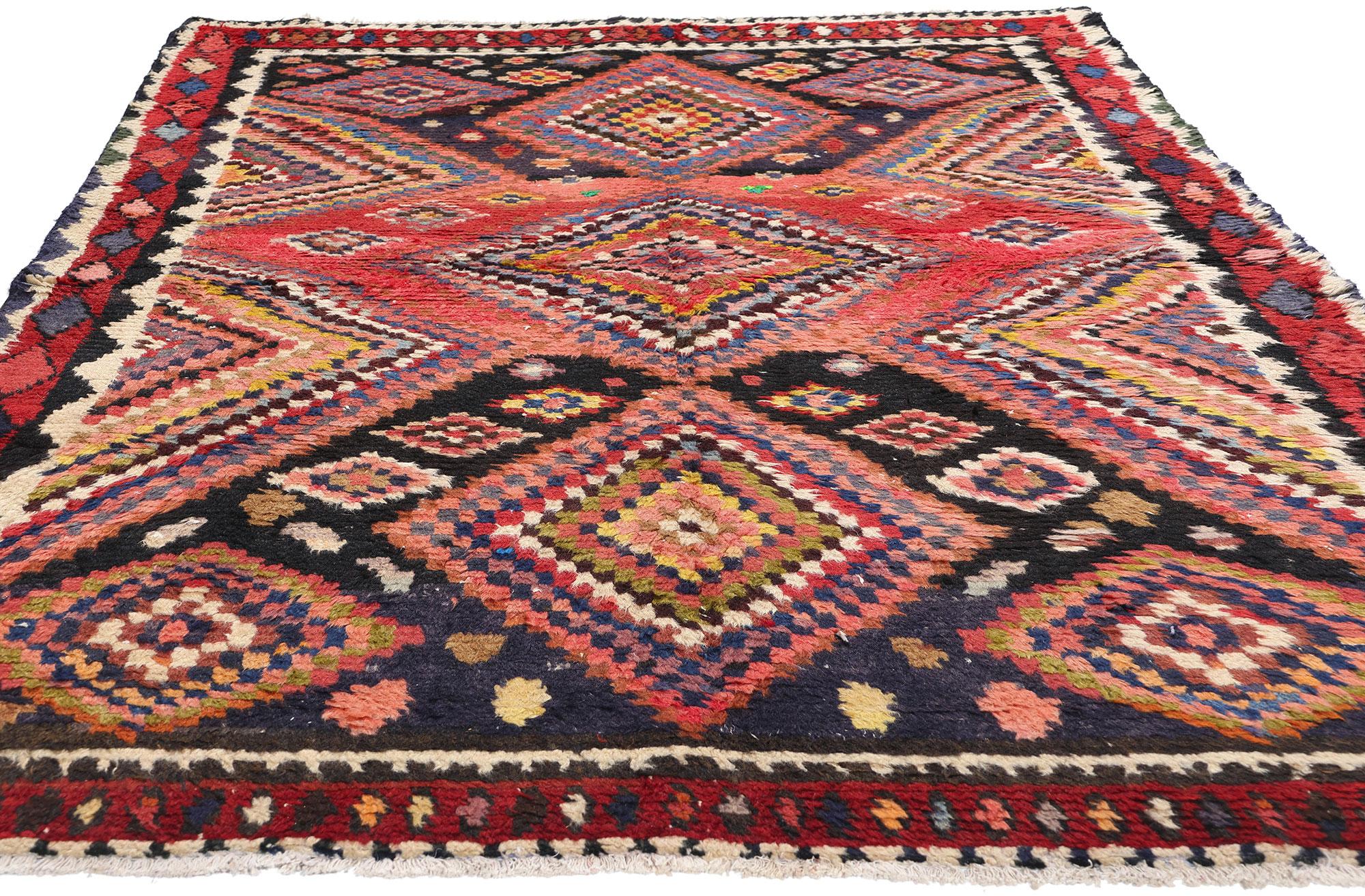 Vintage Persian Lori Diamond Teppich (Moderne der Mitte des Jahrhunderts) im Angebot