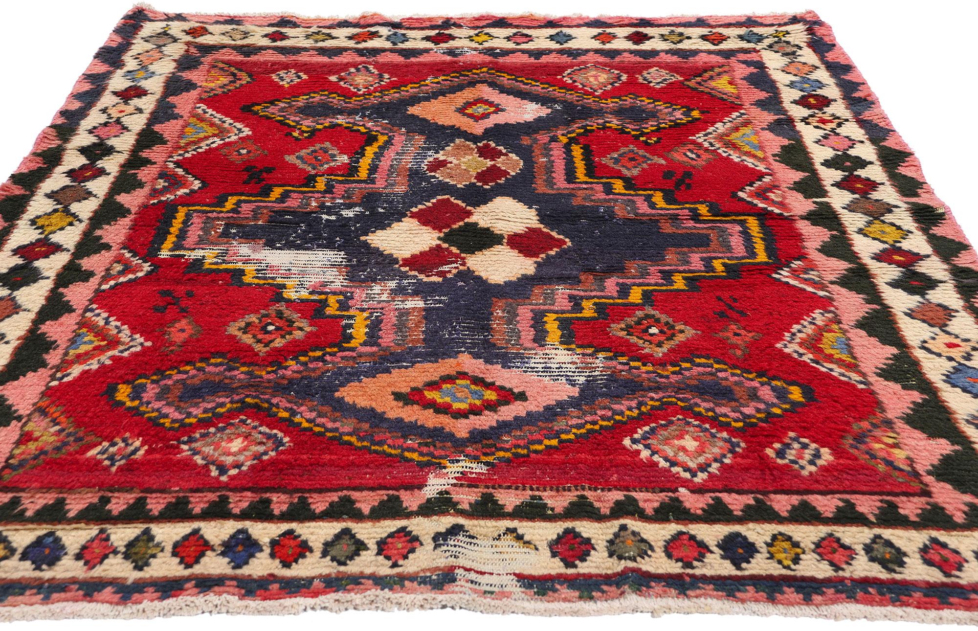 Vintage Persian Lori Diamond Teppich (Moderne der Mitte des Jahrhunderts) im Angebot