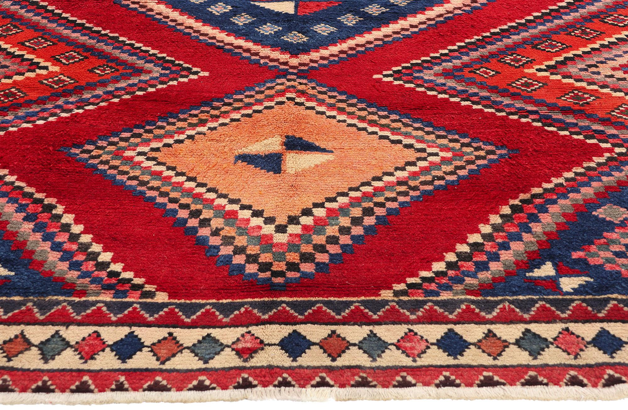 Vintage Persian Lori Diamond Teppich (Persisch) im Angebot