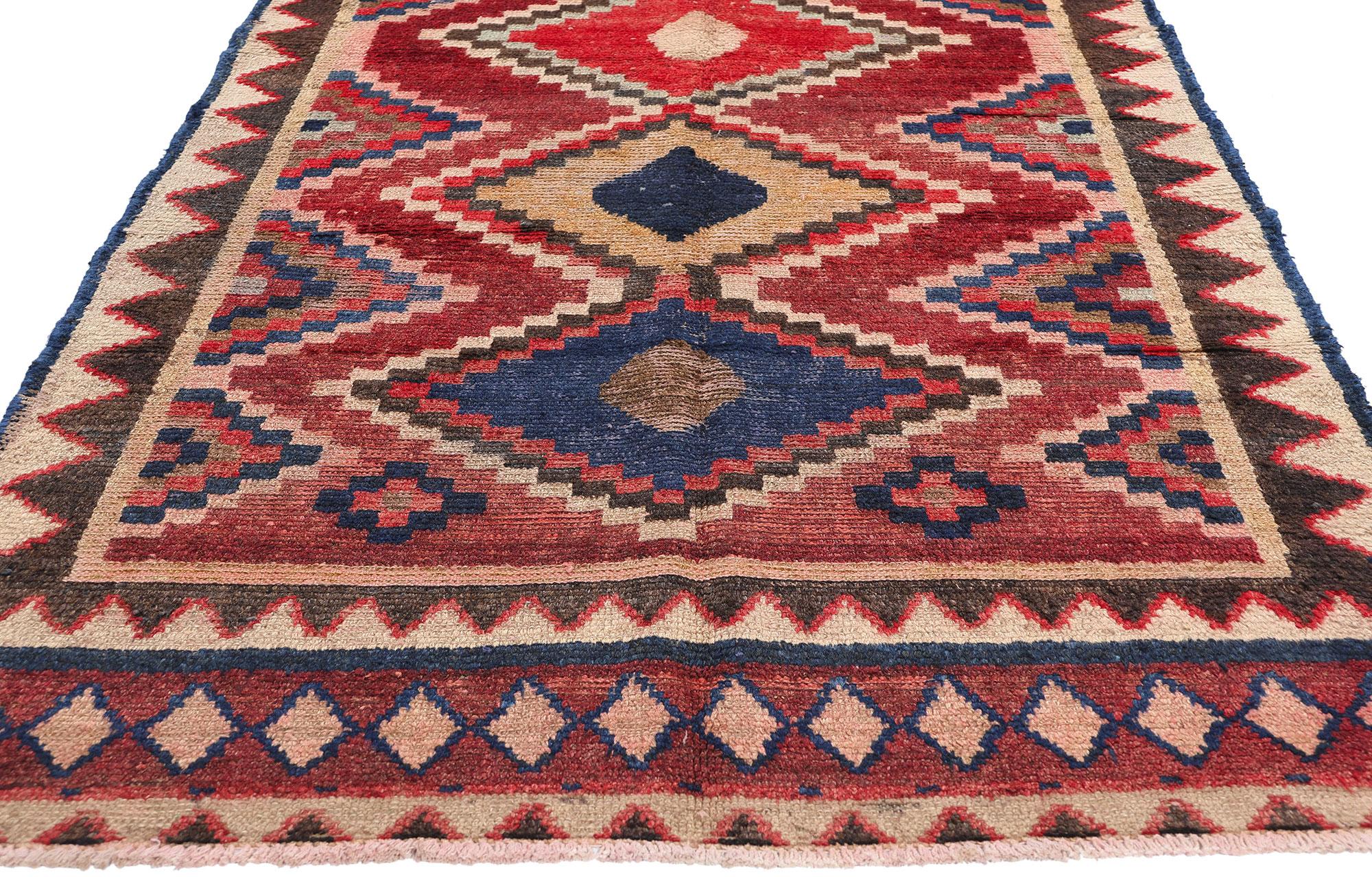 Vintage Persian Lori Diamond Teppich (Persisch) im Angebot