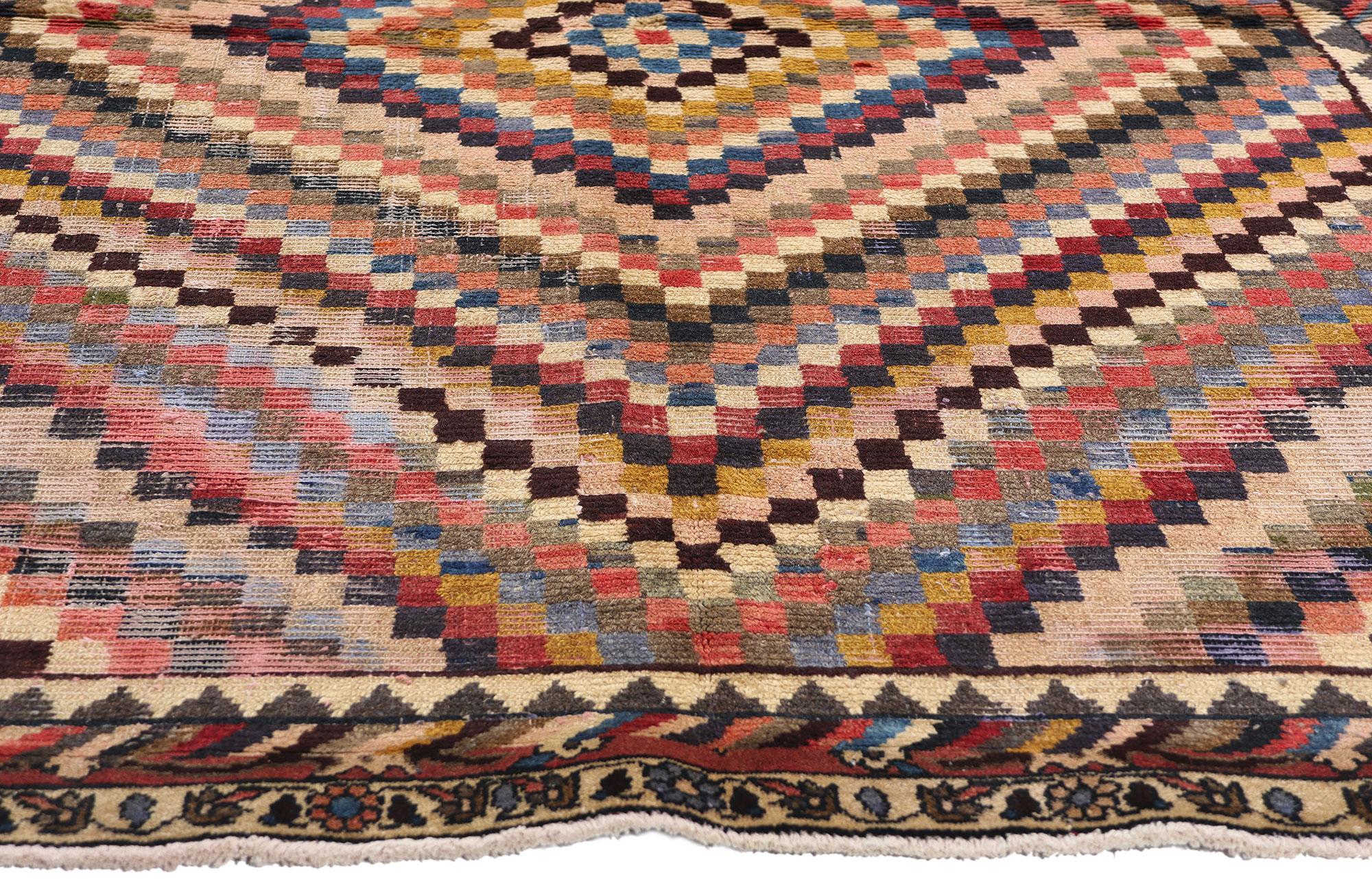 Vintage Persian Lori Diamond Teppich (Persisch) im Angebot