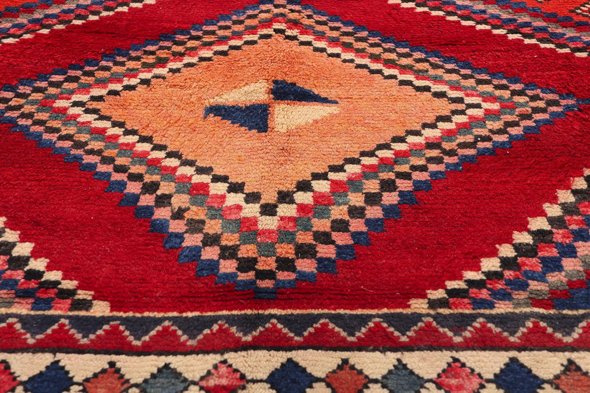 Vintage Persian Lori Diamond Teppich (Handgeknüpft) im Angebot