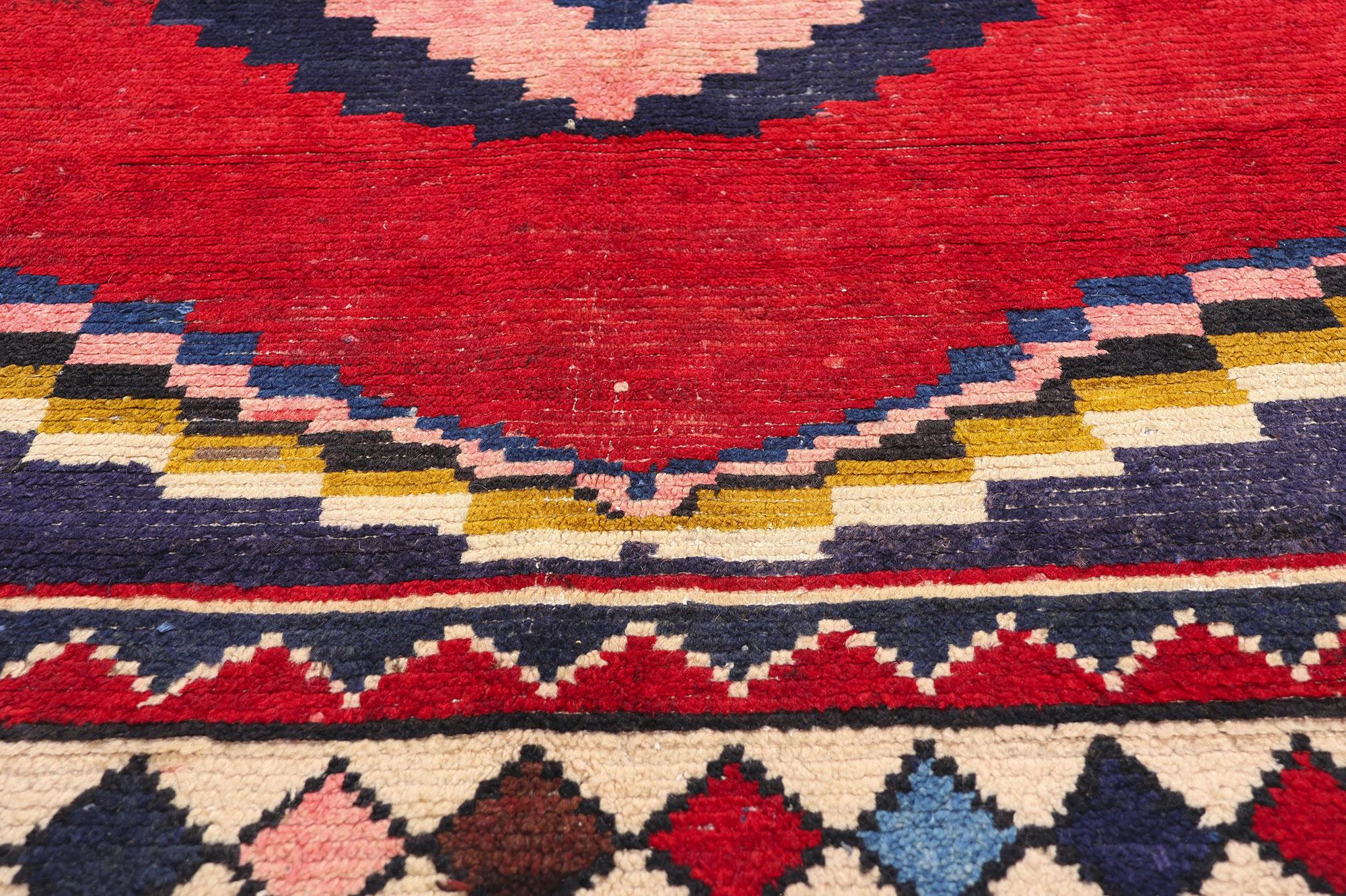 Vintage Persian Lori Diamond Teppich (Handgeknüpft) im Angebot