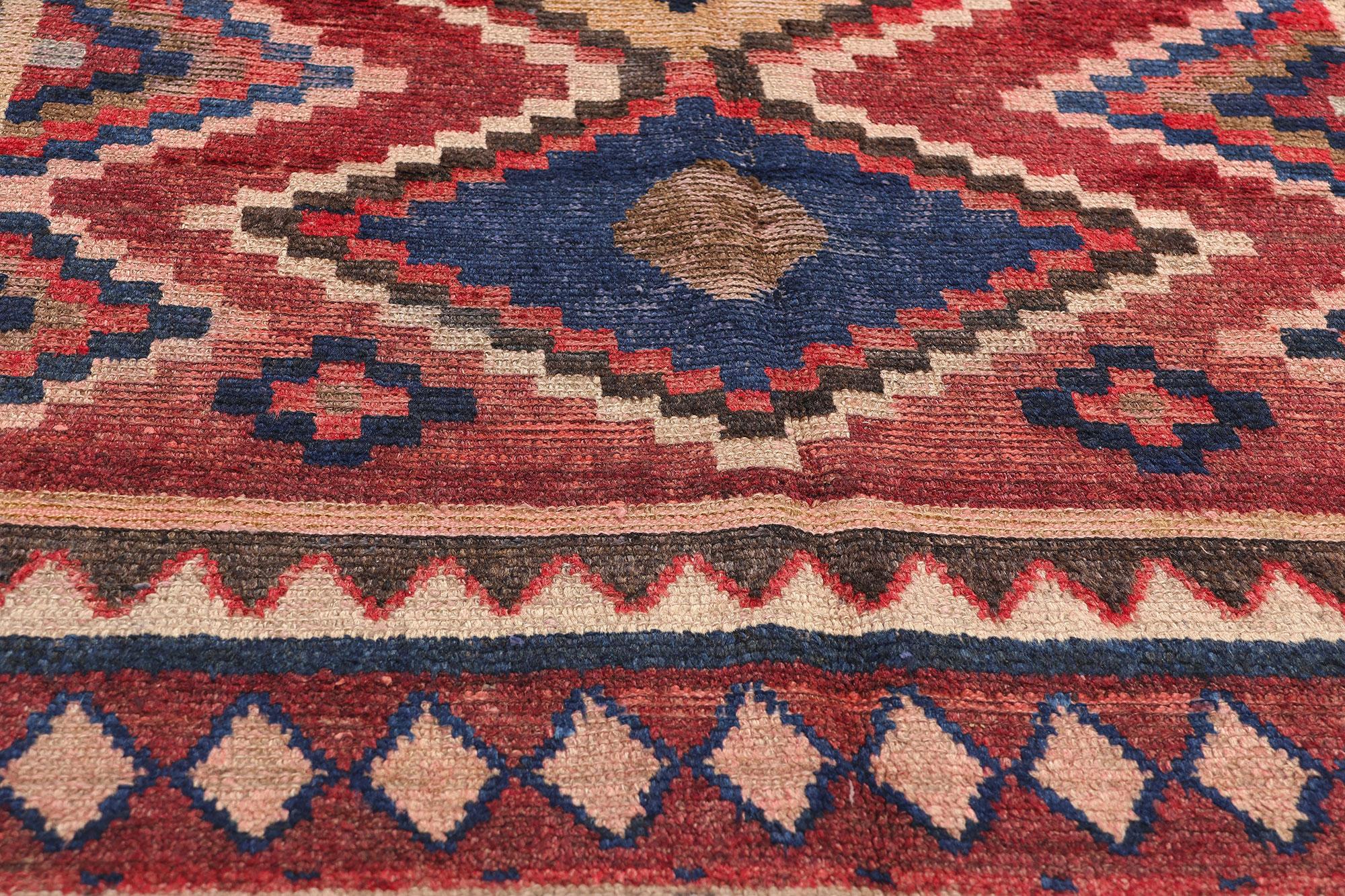 Vintage Persian Lori Diamond Teppich (Handgeknüpft) im Angebot