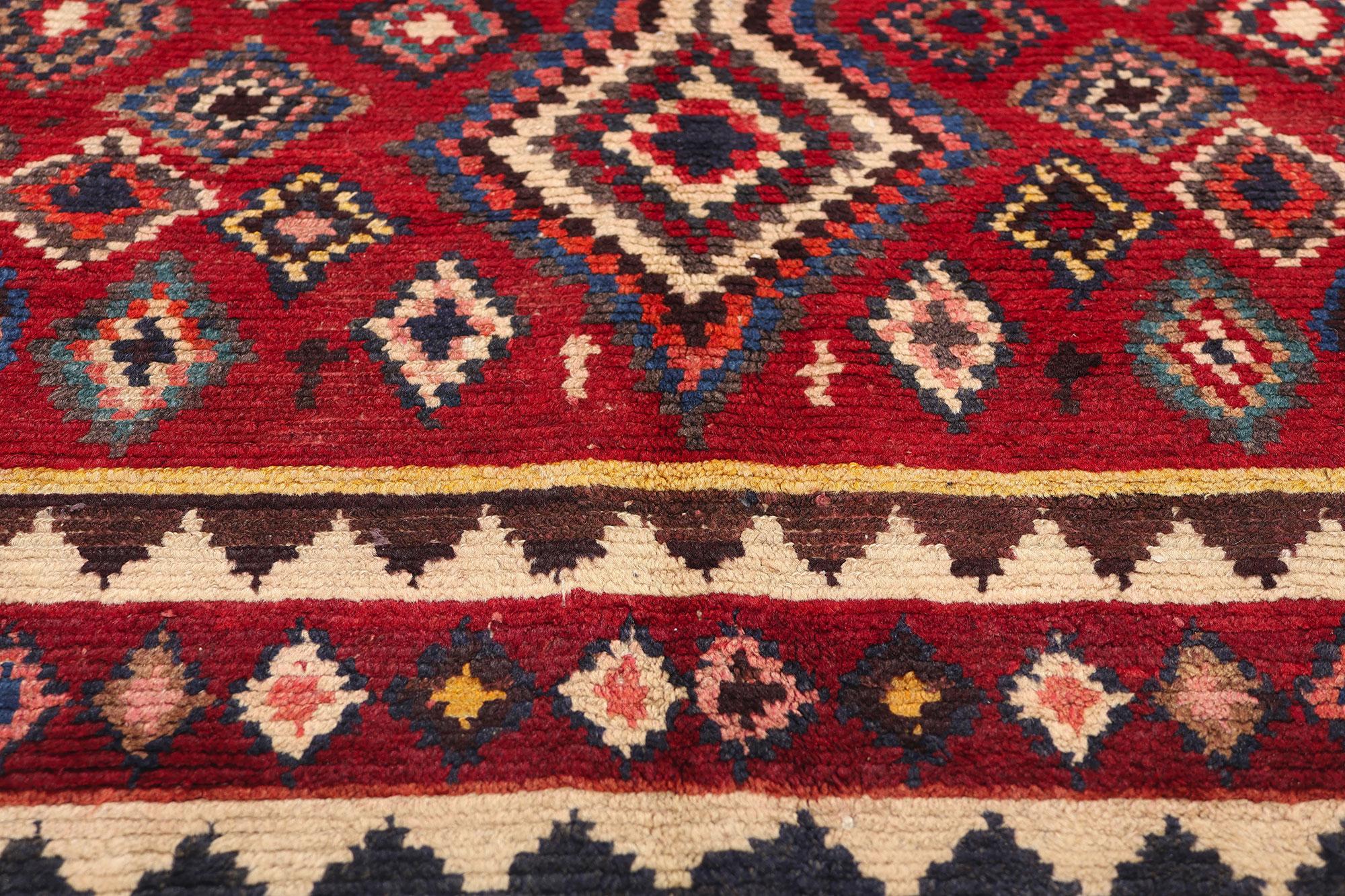 Annodato a mano Tappeto persiano vintage Lori Diamond in vendita