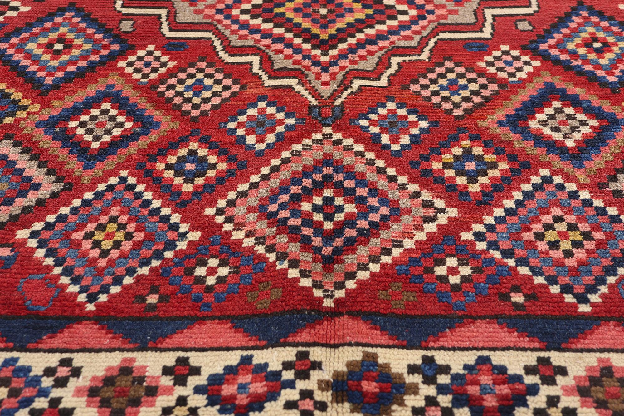 Vintage Persian Lori Diamond Teppich (Handgeknüpft) im Angebot