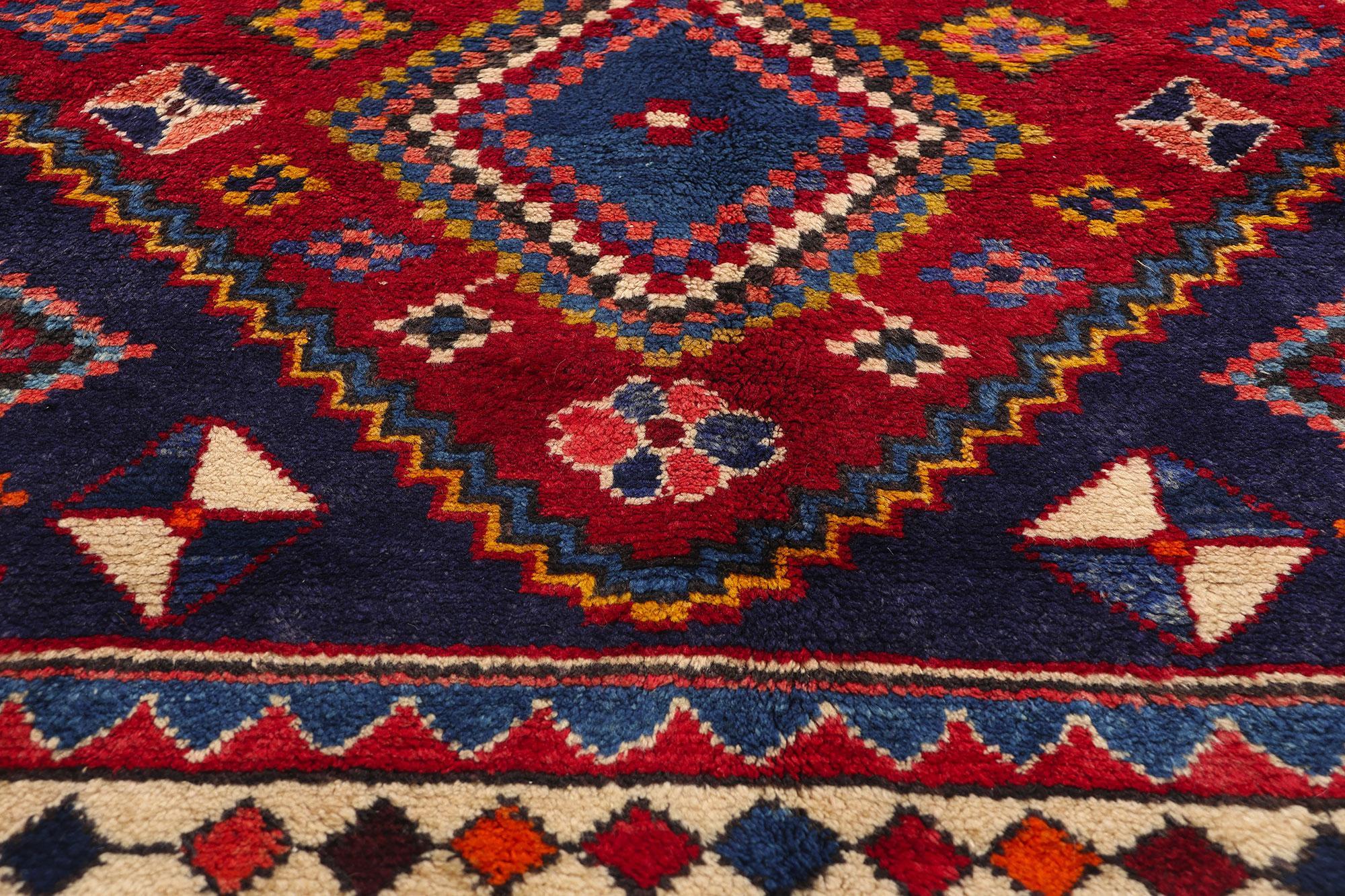 Vintage Persian Lori Diamond Teppich (Handgeknüpft) im Angebot
